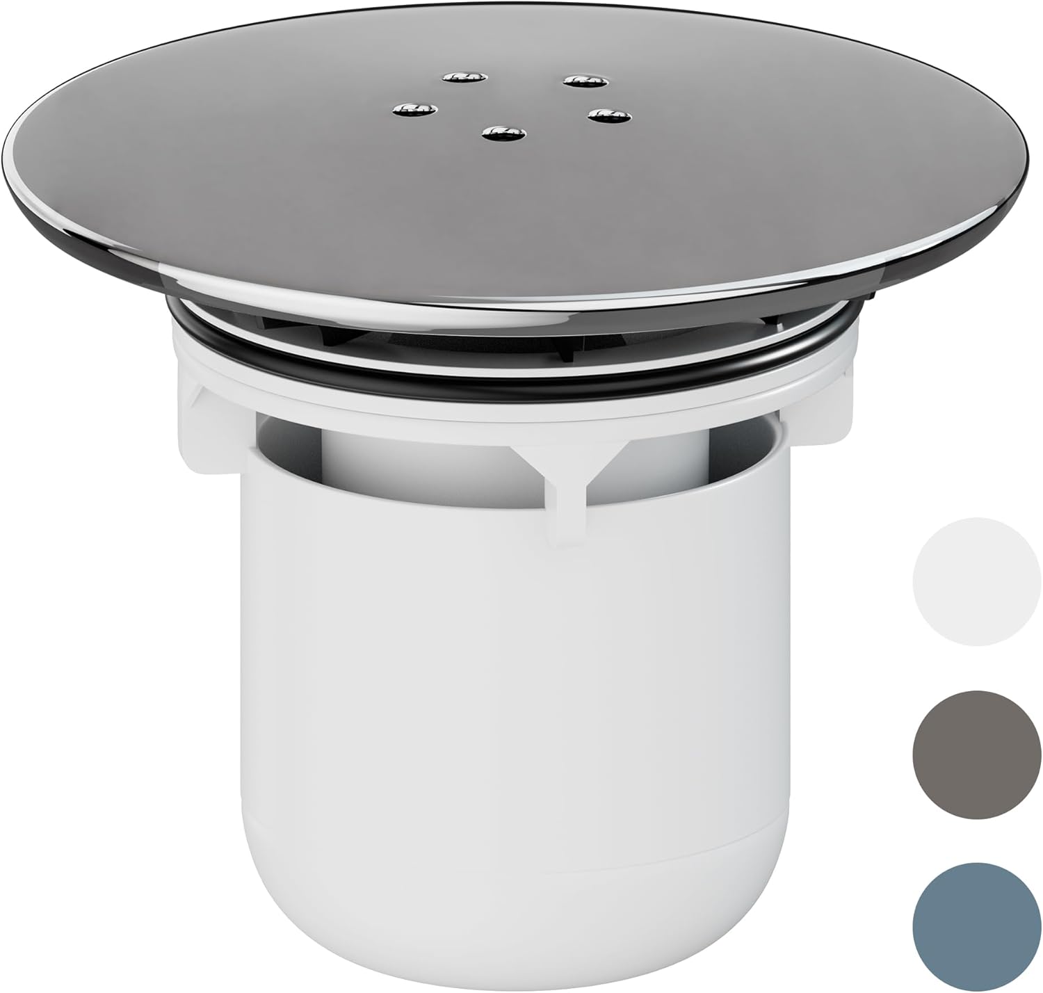 HNNHOME Shower Trap, Chrome Shower Drain Cover, Removable Top Fitting Cap Parts,...