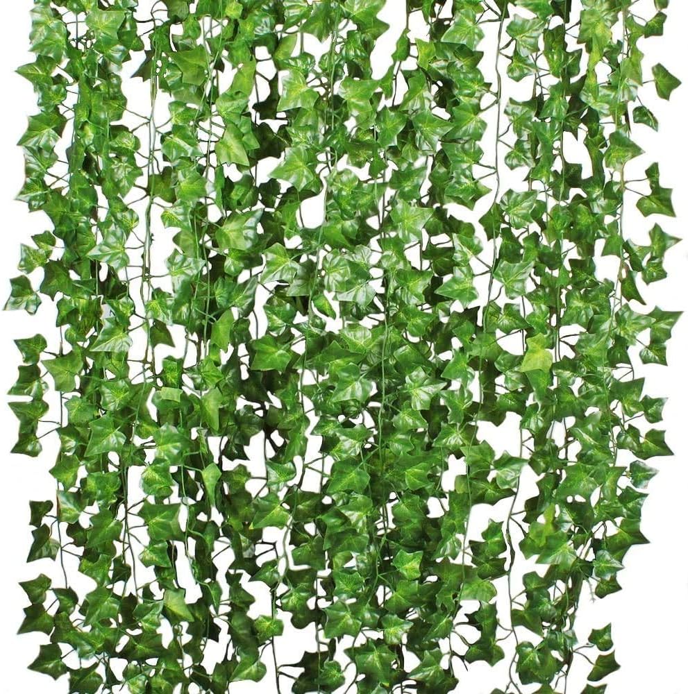 DearHouse 84 Feet 12 Strands Artificial Ivy Leaf P...