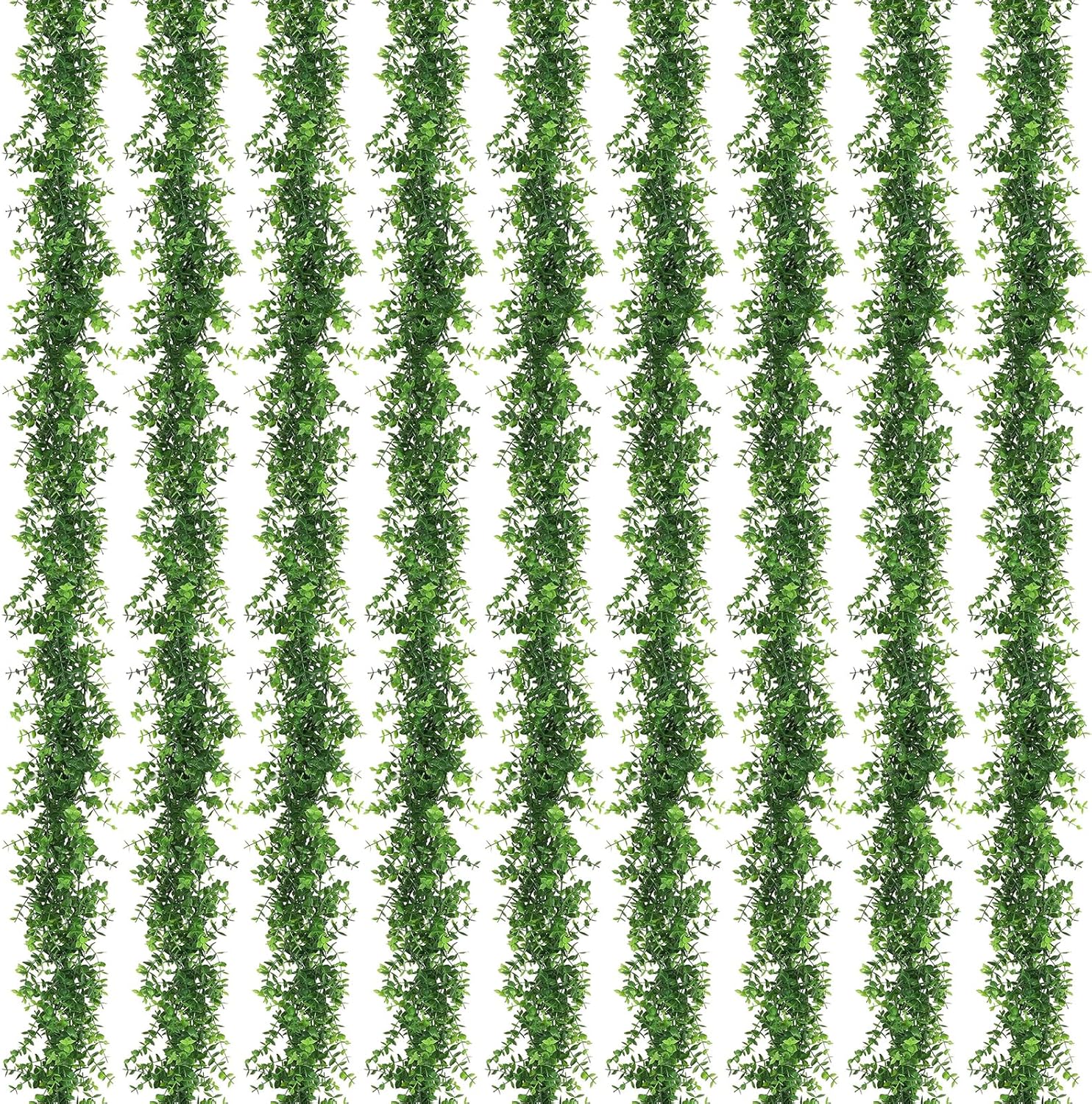Artflower 9 Pack Artificial Eucalyptus Garland, 5.9Ft/pcs Faux Eucalyptus Vines...
