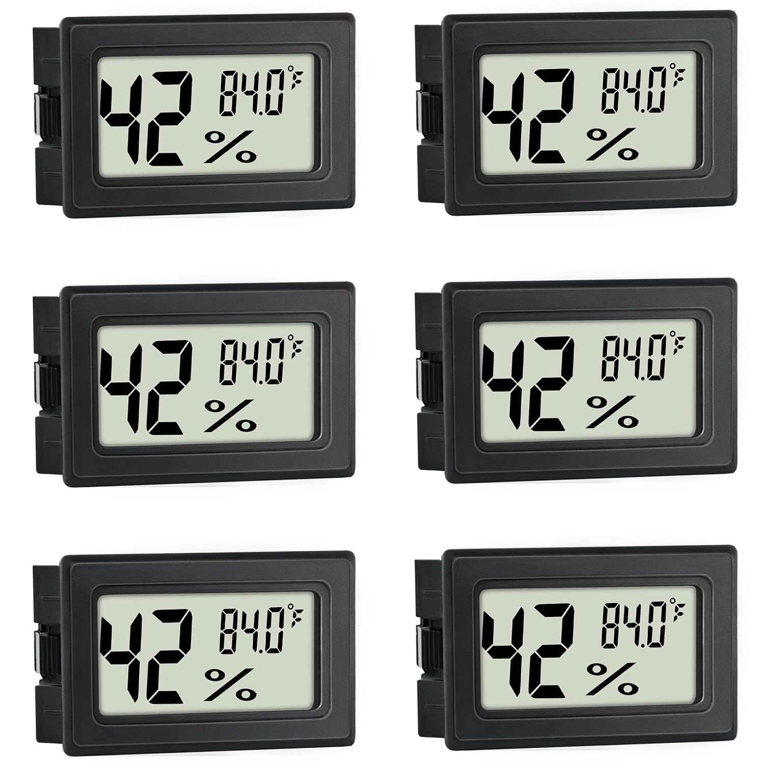 Mini Hygrometer Indoor Humidity Meter Hygrometer Thermometers 6 Pack Humidity Me...
