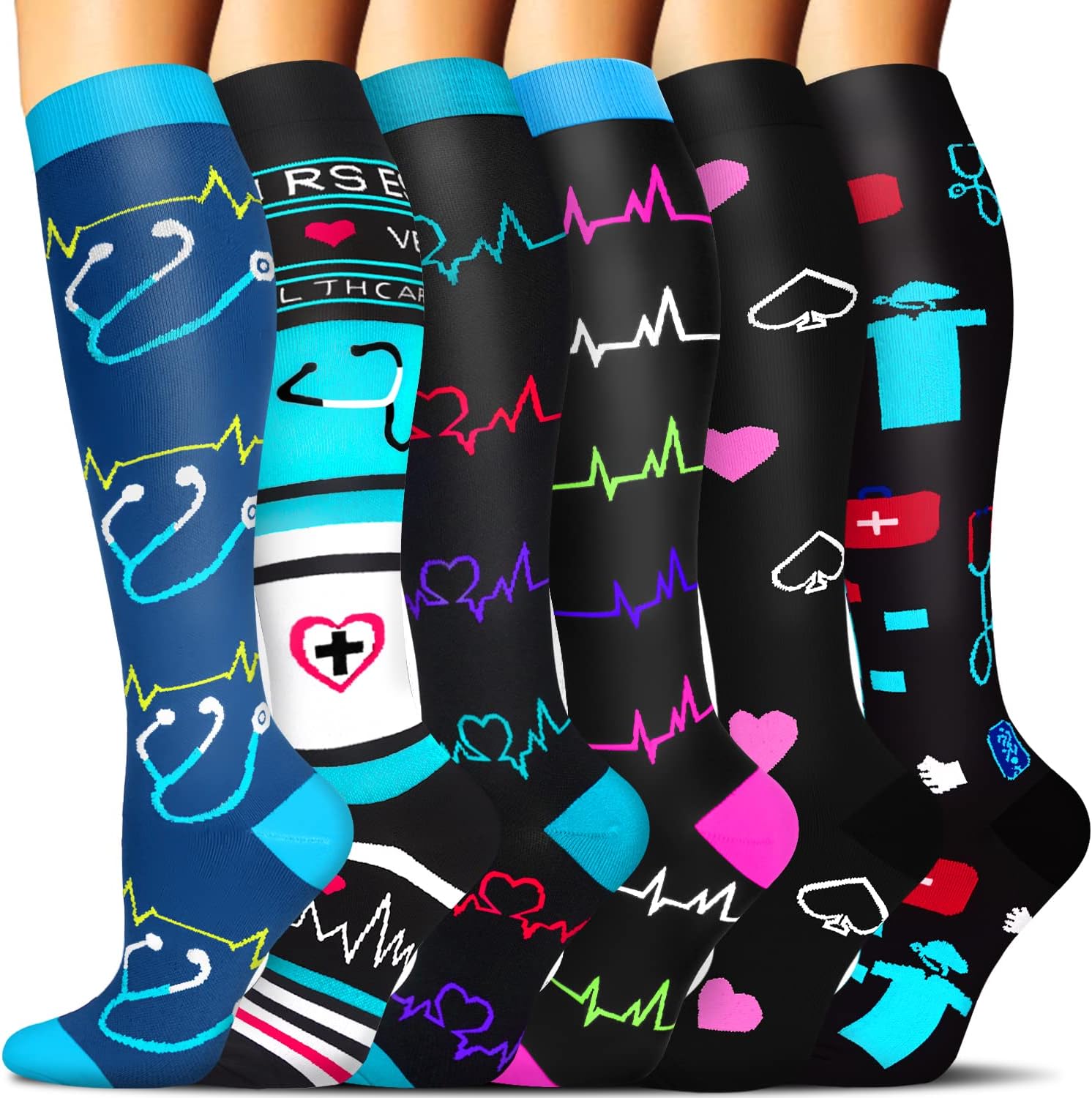 Sooverki Compression Socks for Women Men Circulation 6 Pairs-Best Compression St...