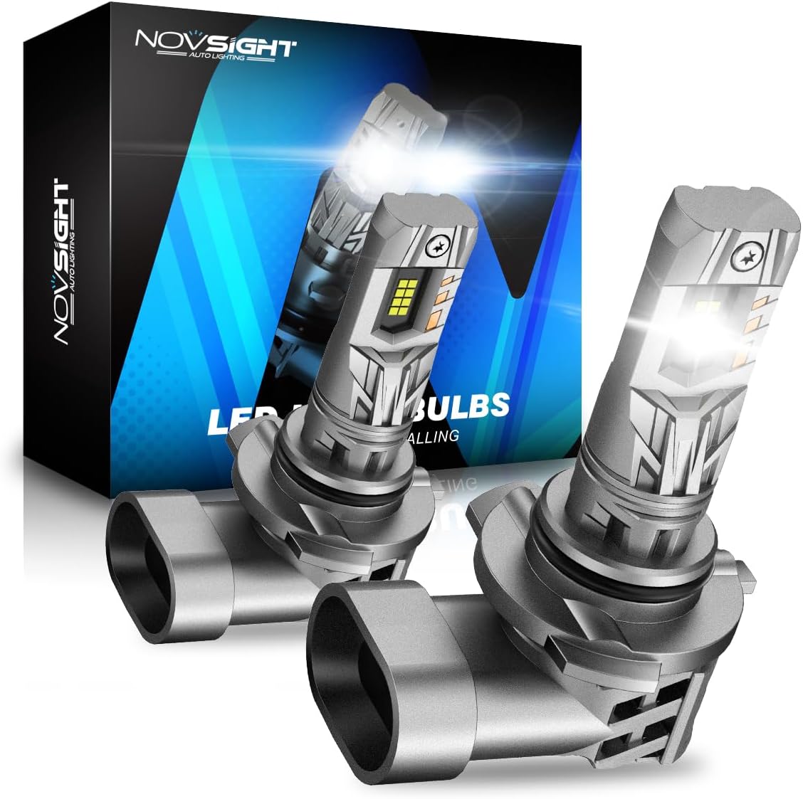 NOVSIGHT 9005 HB3 LED Headlight Bulb - 90W 30000LM HB3 Headlight Bulb, 6500K Whi...