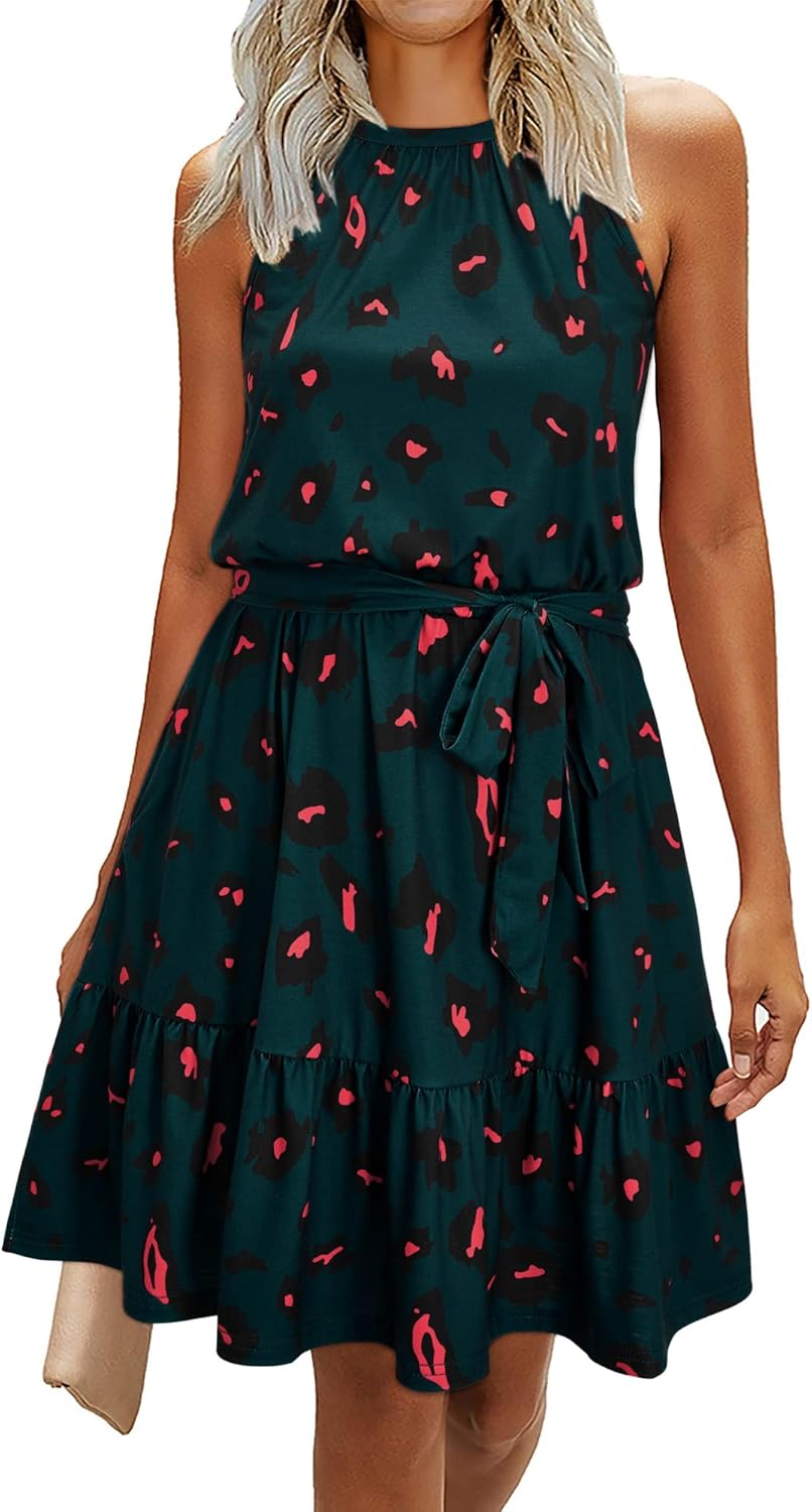 Newshows Womens 2025 Summer Dress Halter Wedding Guest Casual Beach Vacation Out...