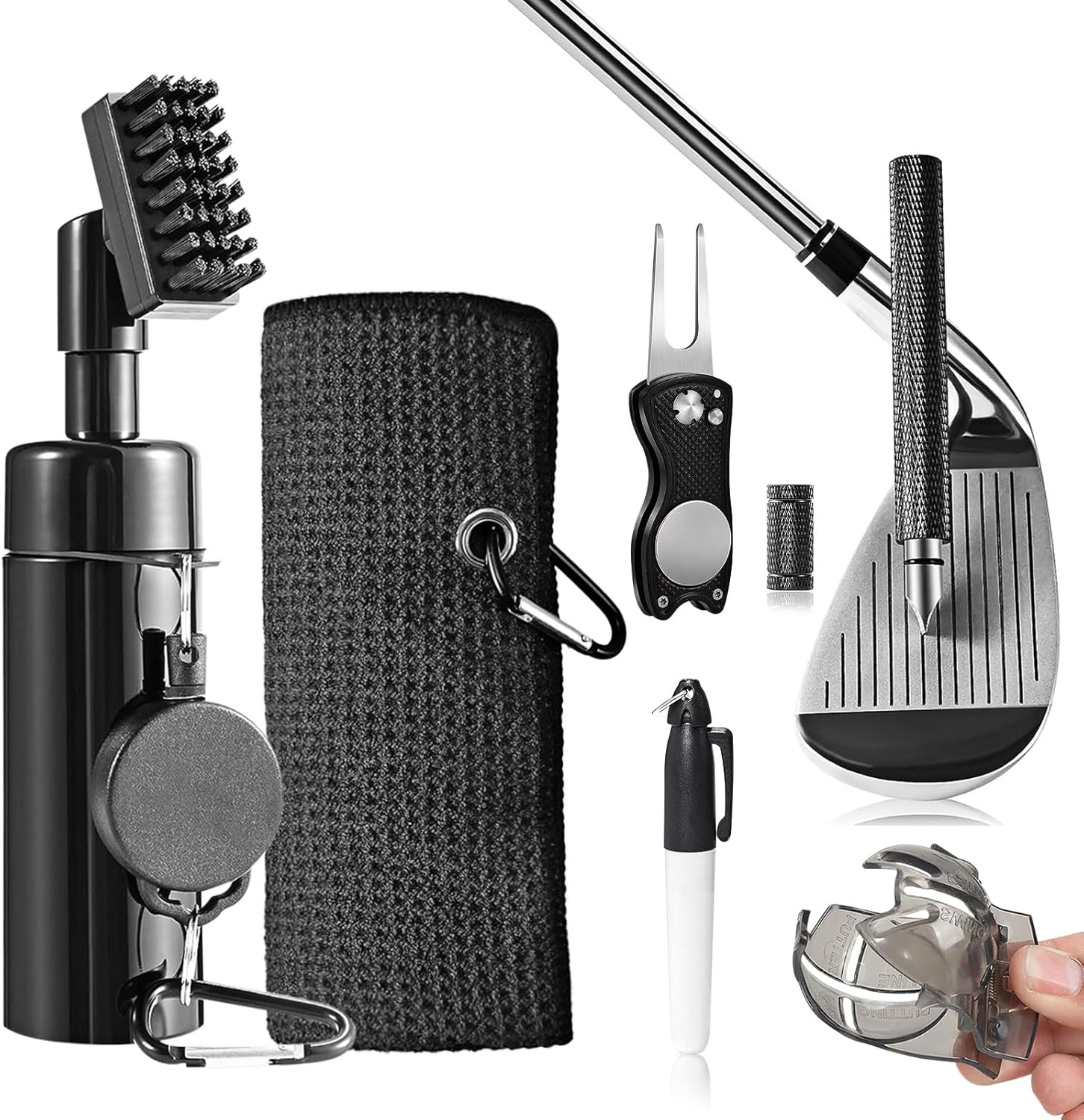 HUIJUTCHEN Golf Accessories Golf Club Cleaner Brush with Water Spray Bottle Golf...