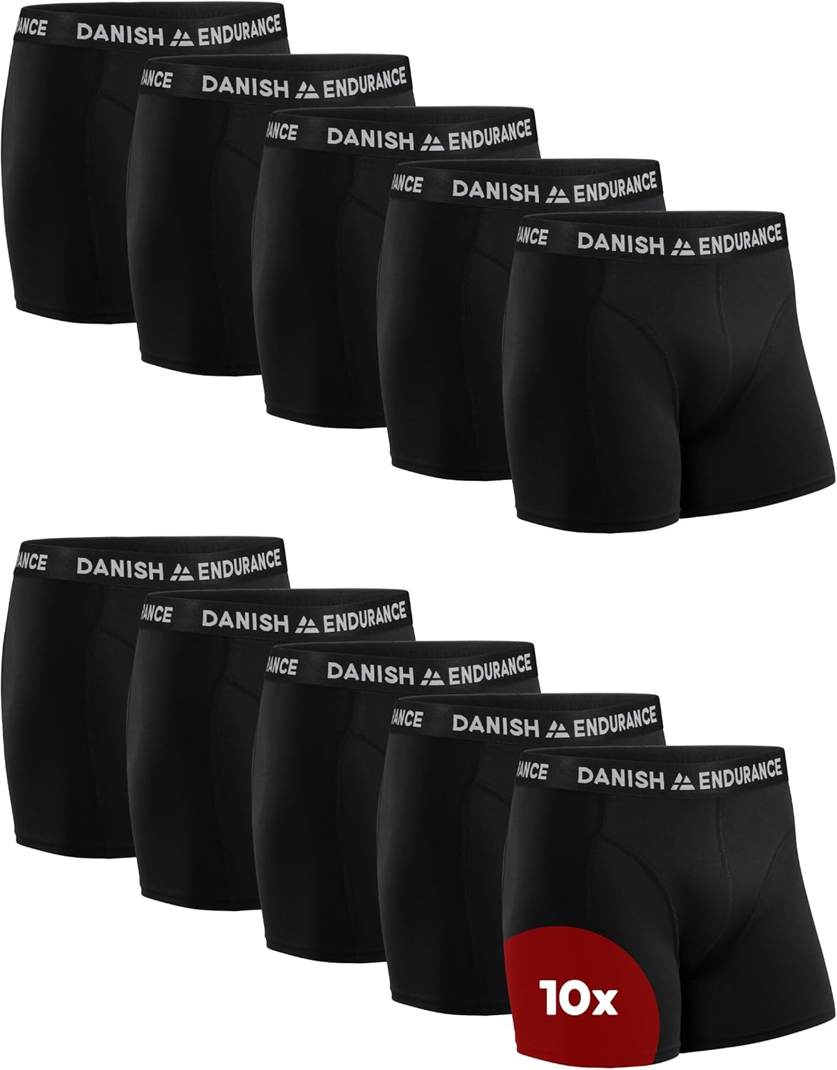 DANISH ENDURANCE Cotton Boxers for Men with Optional Fly, Mens Boxers Shorts Mul...