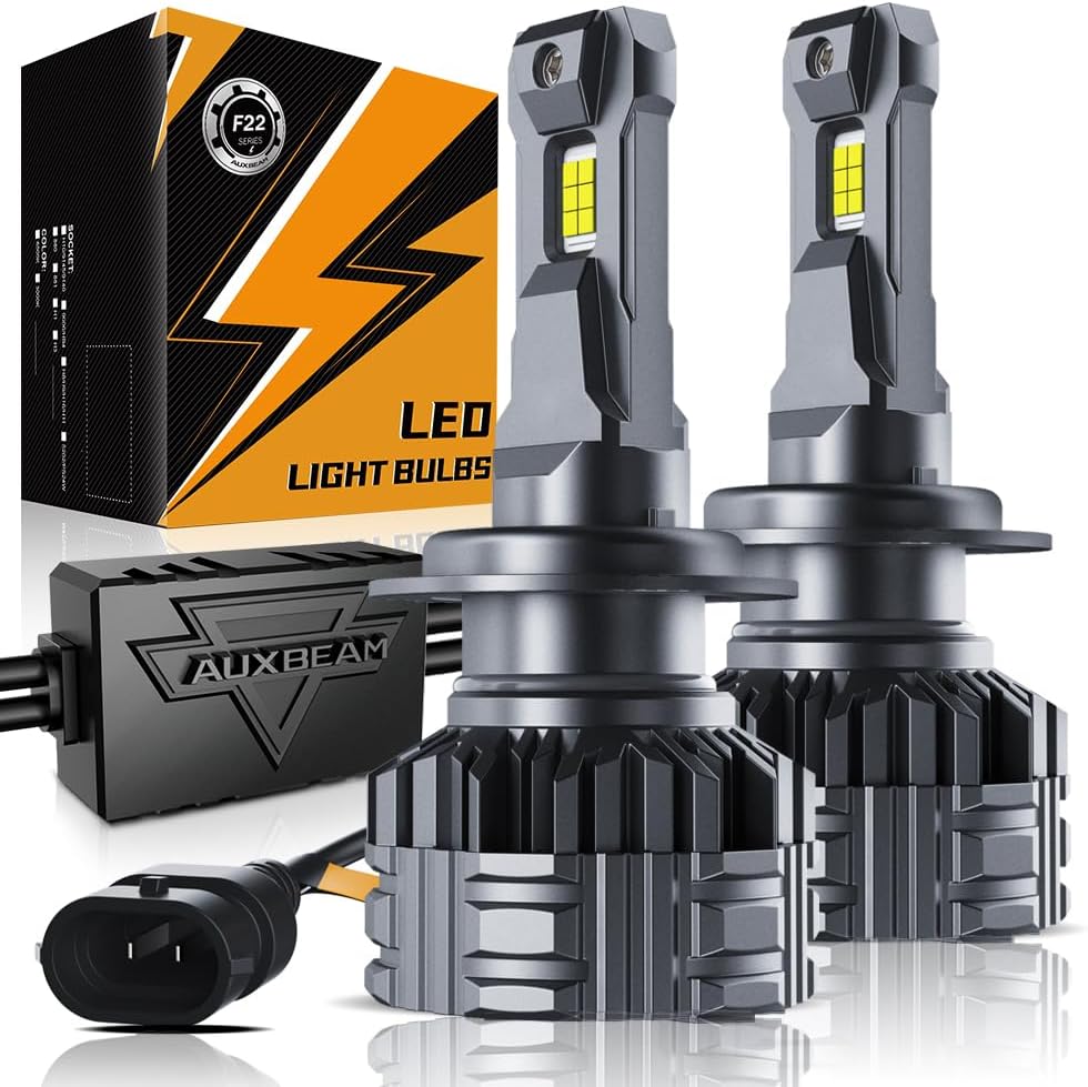 Auxbeam H7 Fog Light, F22 Series H7 Powersports, 6500K 110W 24000LM 700% Brighte...