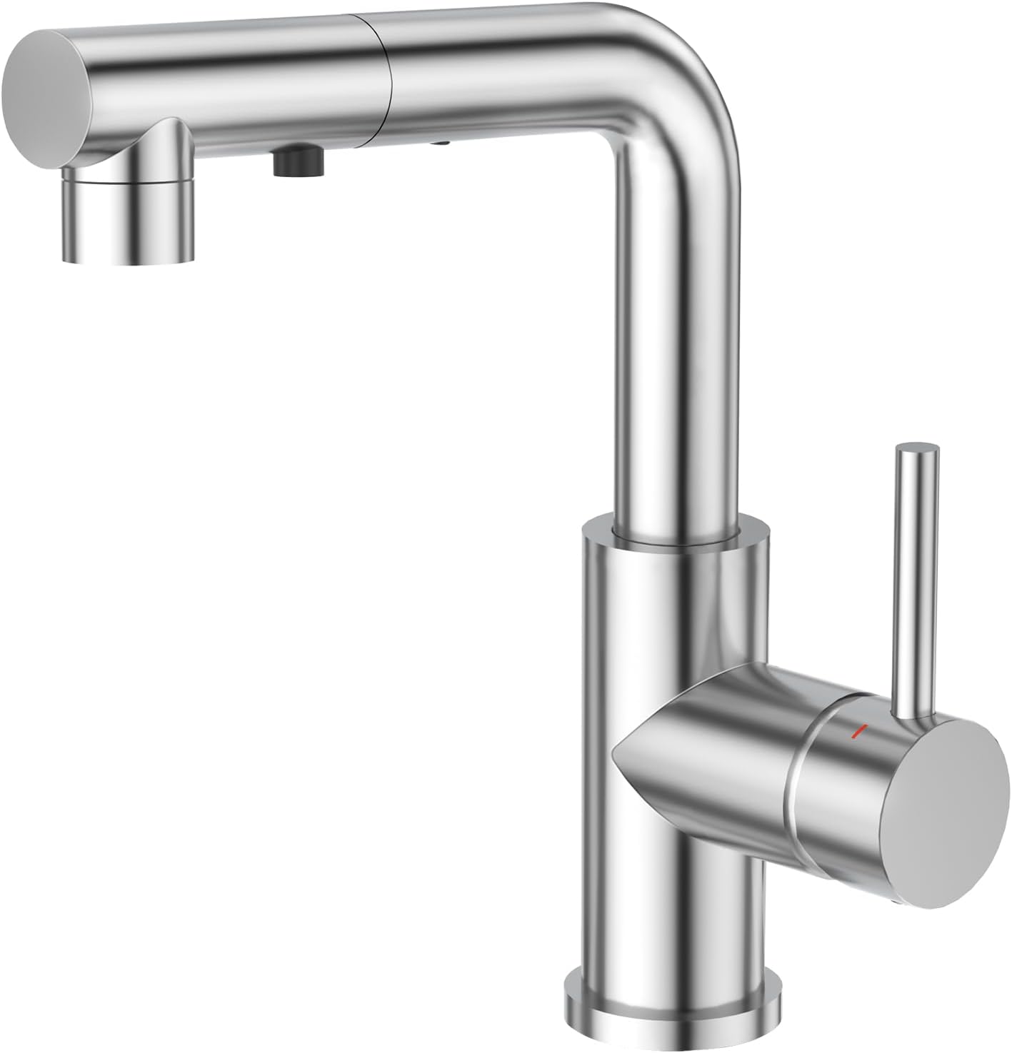 CREA Sink Faucet, Black Kitchen Faucets with Pull Down Sprayer, Bathroom Sink Fa...
