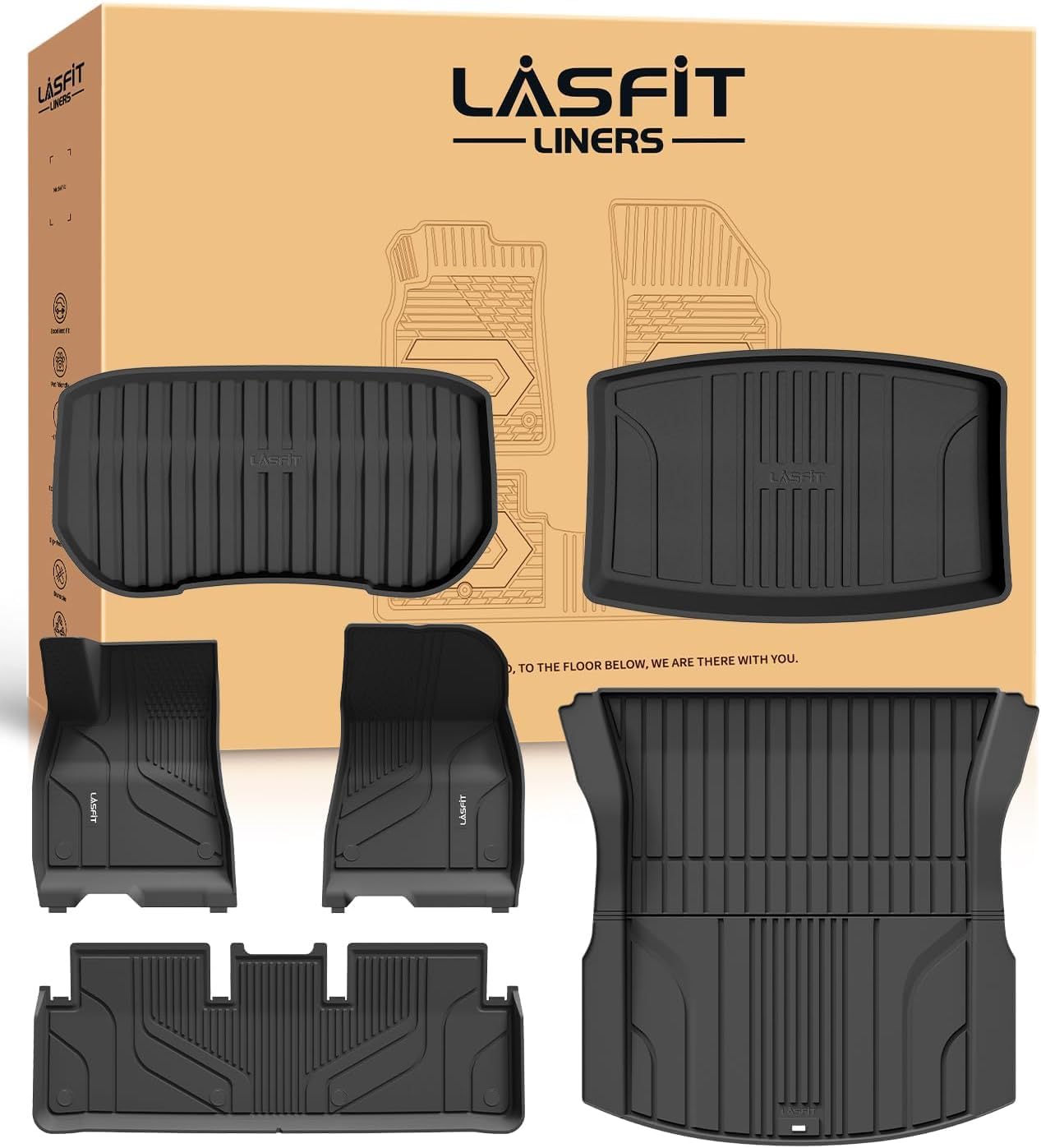 LASFIT Premium Extra Thick Floor Mats for Tesla Model 3 Highland 2024 2025 Custo...