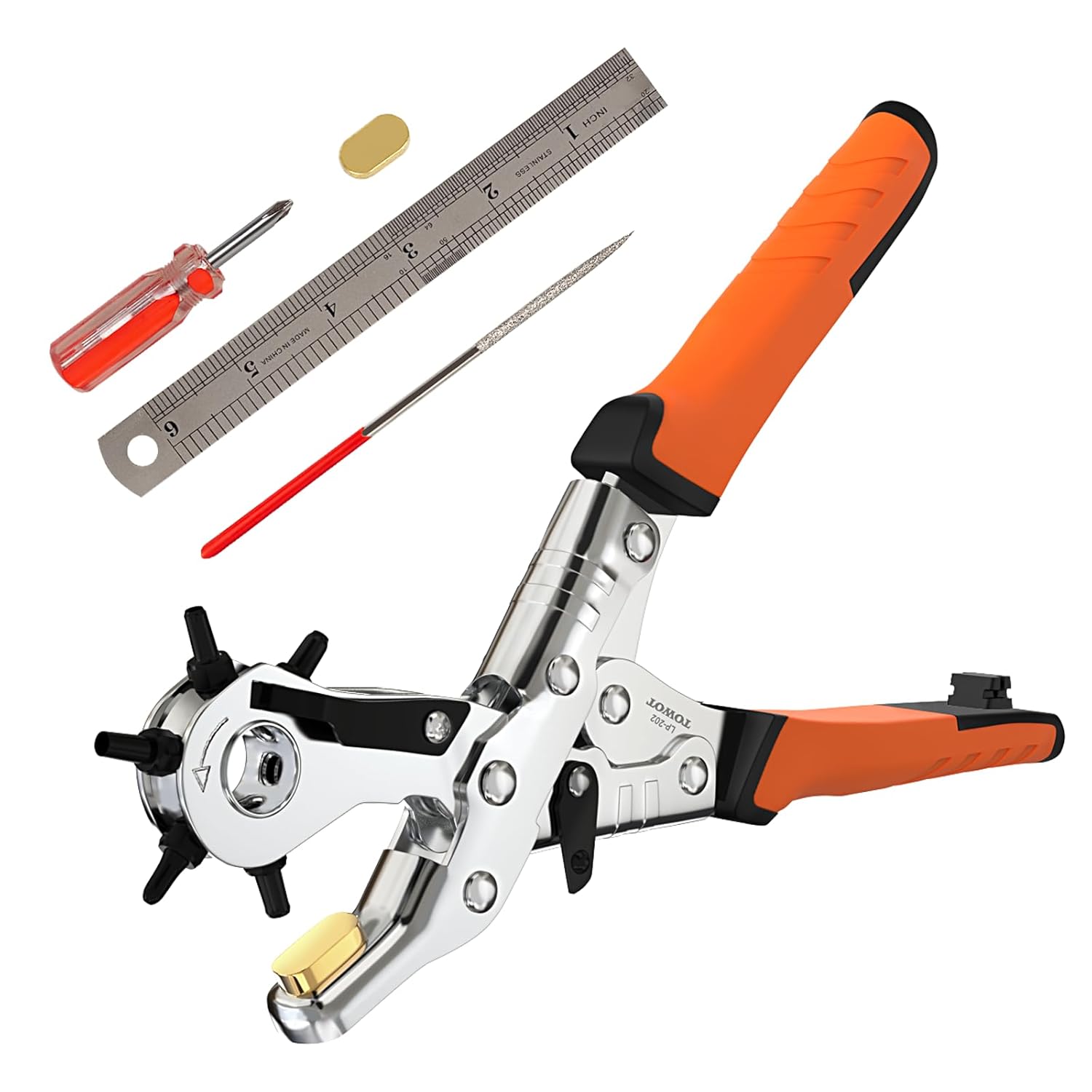 TOWOT Belt Hole Puncher Kit, Upgraded Version Leat...