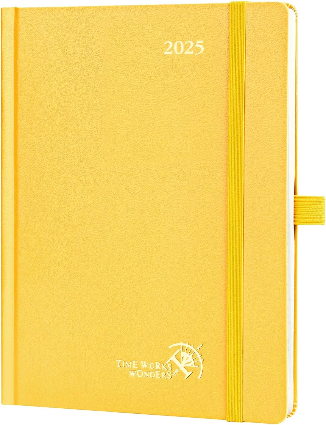 POPRUN A5 Diary 2025 Week to View (22x16.5 cm) Hardback Appointment Diary Vertic...