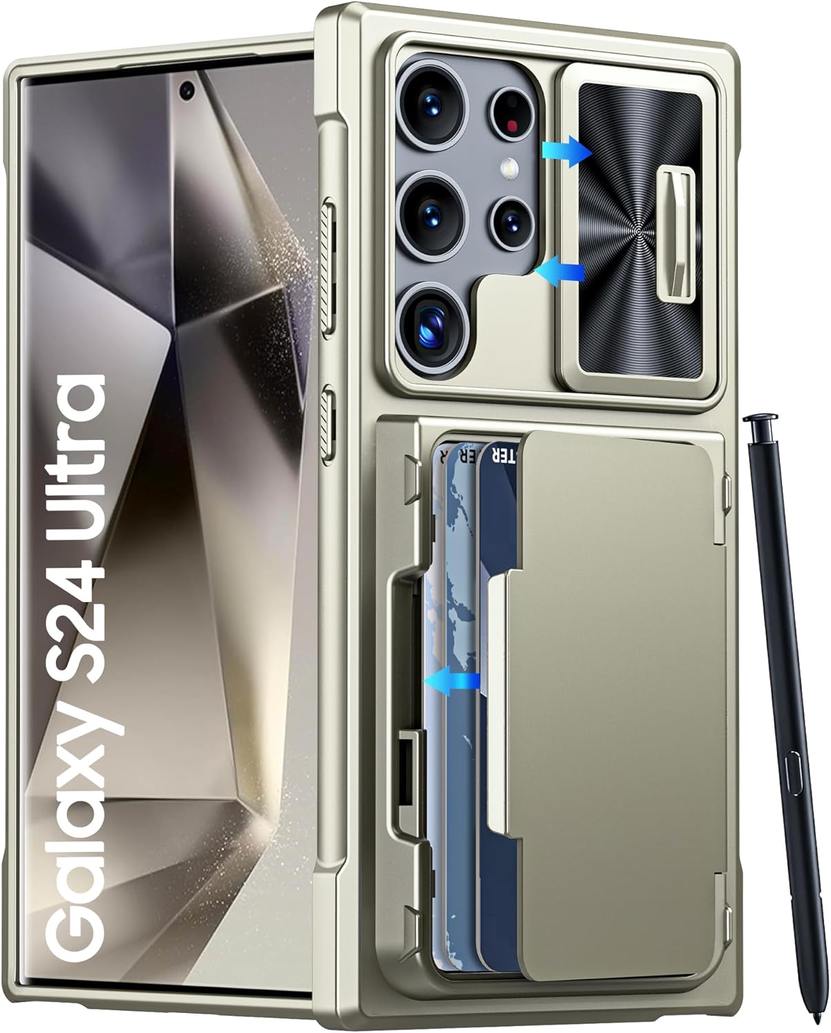 Vizvera for Samsung Galaxy S24 Ultra Case Wallet With [RFID Blocking] & Card Hol...