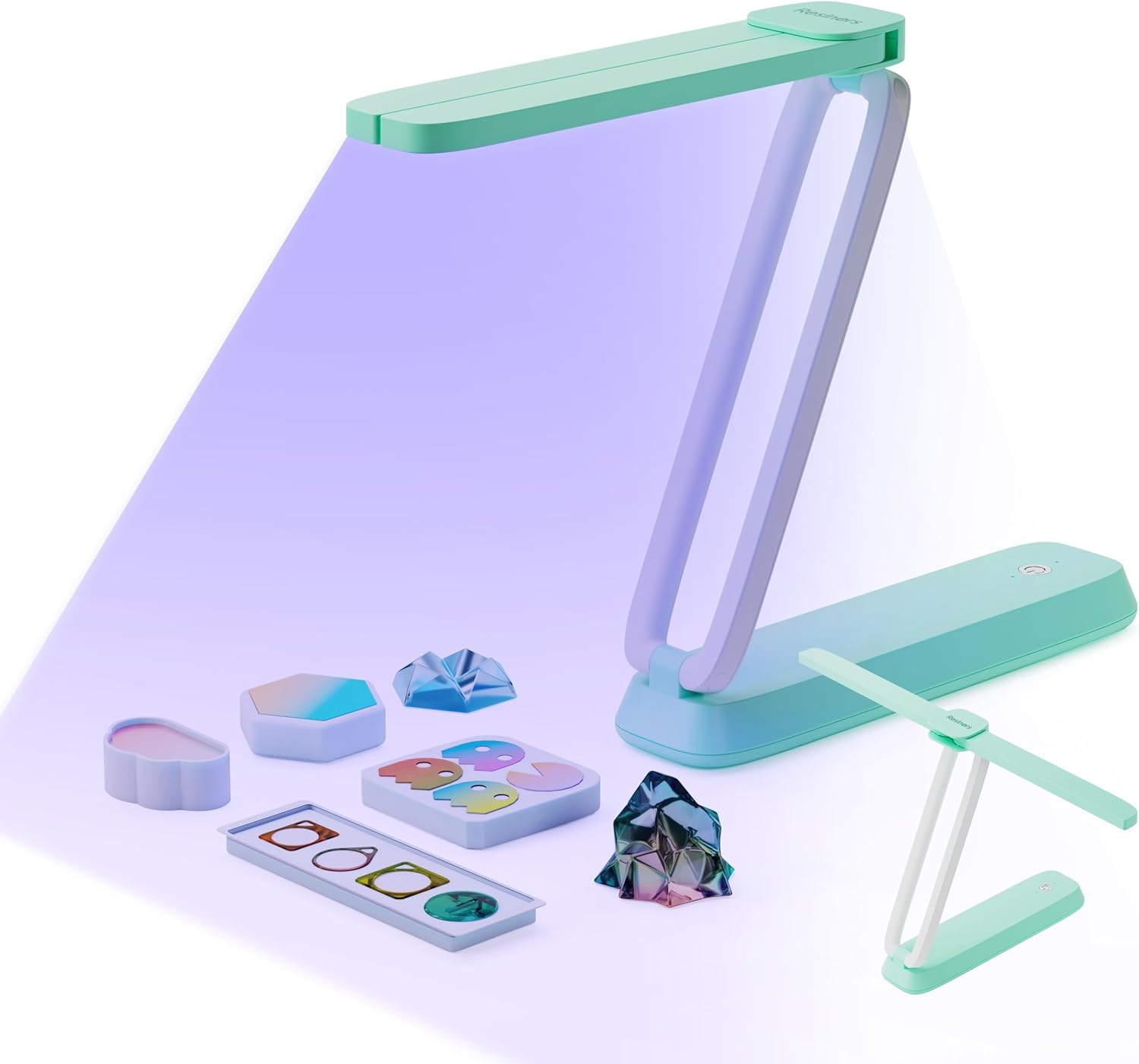 Resiners UV Light for Resin Curing, UV Resin Light, Wireless & Rechargeable UV L...