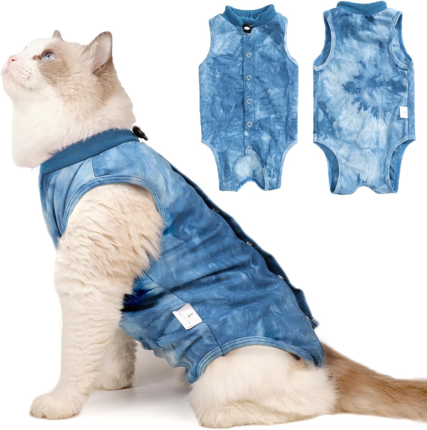 LIANZIMAU Cat Recovery Suit after Surgery Cat Bodysuit Medical Vest Cat Suit Pos...