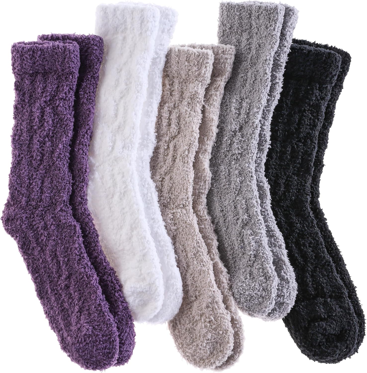 Fuzzy Socks for Women Fluffy Slipper Socks Cozy Winter Warm Soft Microfiber Plus...
