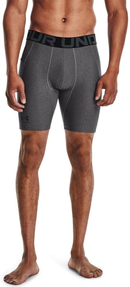 Under Armour Men's HeatGear Compression Shorts Medium Carbon Heather (090)/Black
