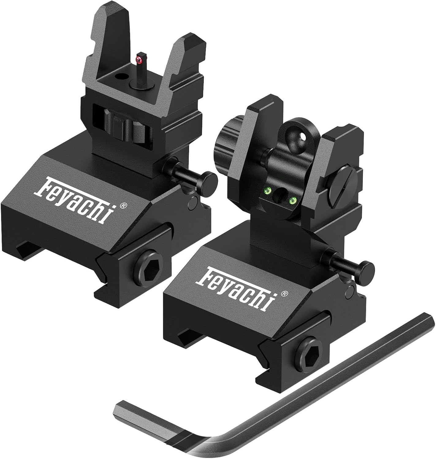 Feyachi S37 Fiber Optic Flip Up Iron Sights with R...