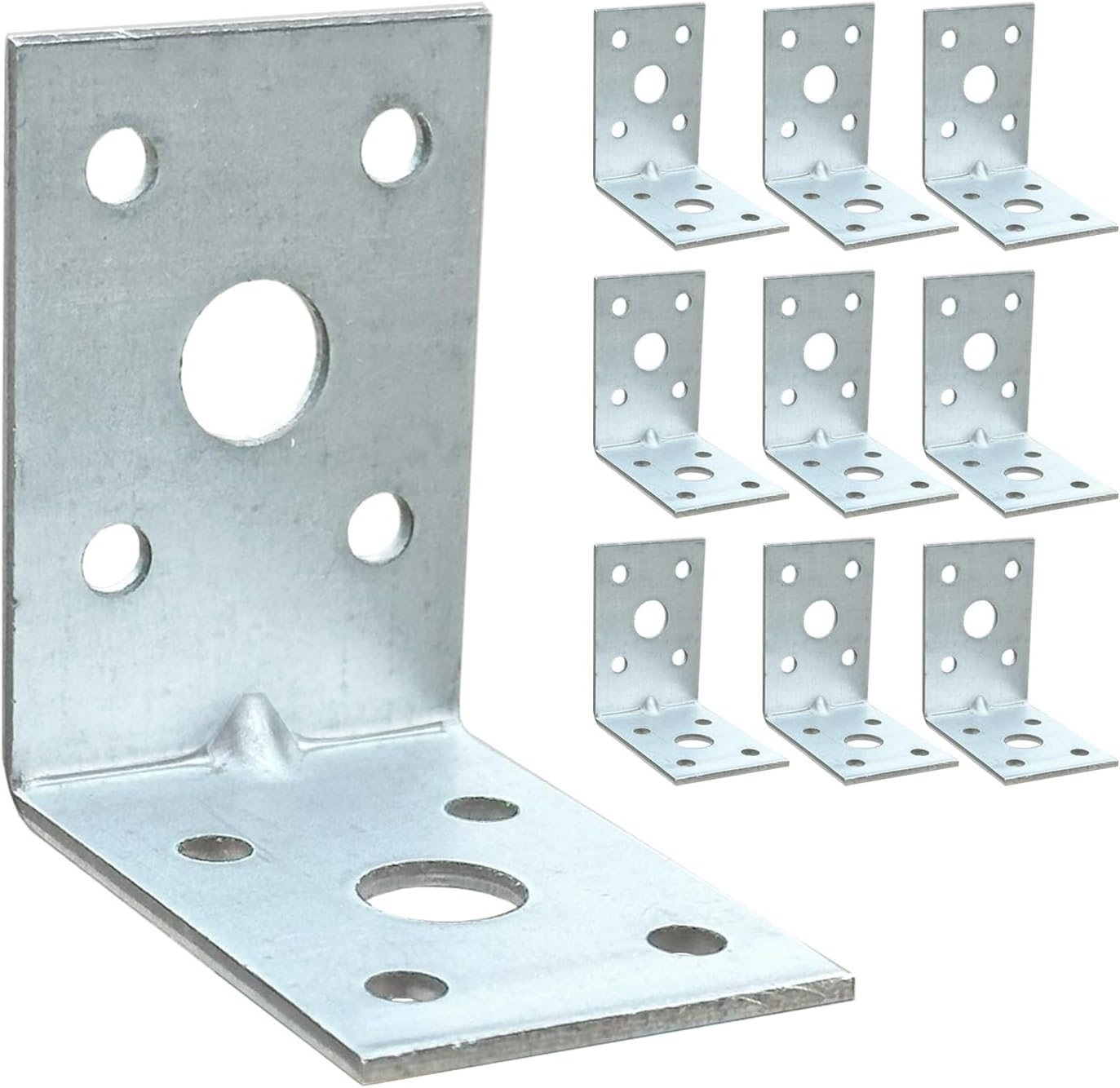 OMIDEAS 10 x Angle Brackets (50 x 50 x 35 x 2) Heavy Duty Corner Sleeper Bracket...