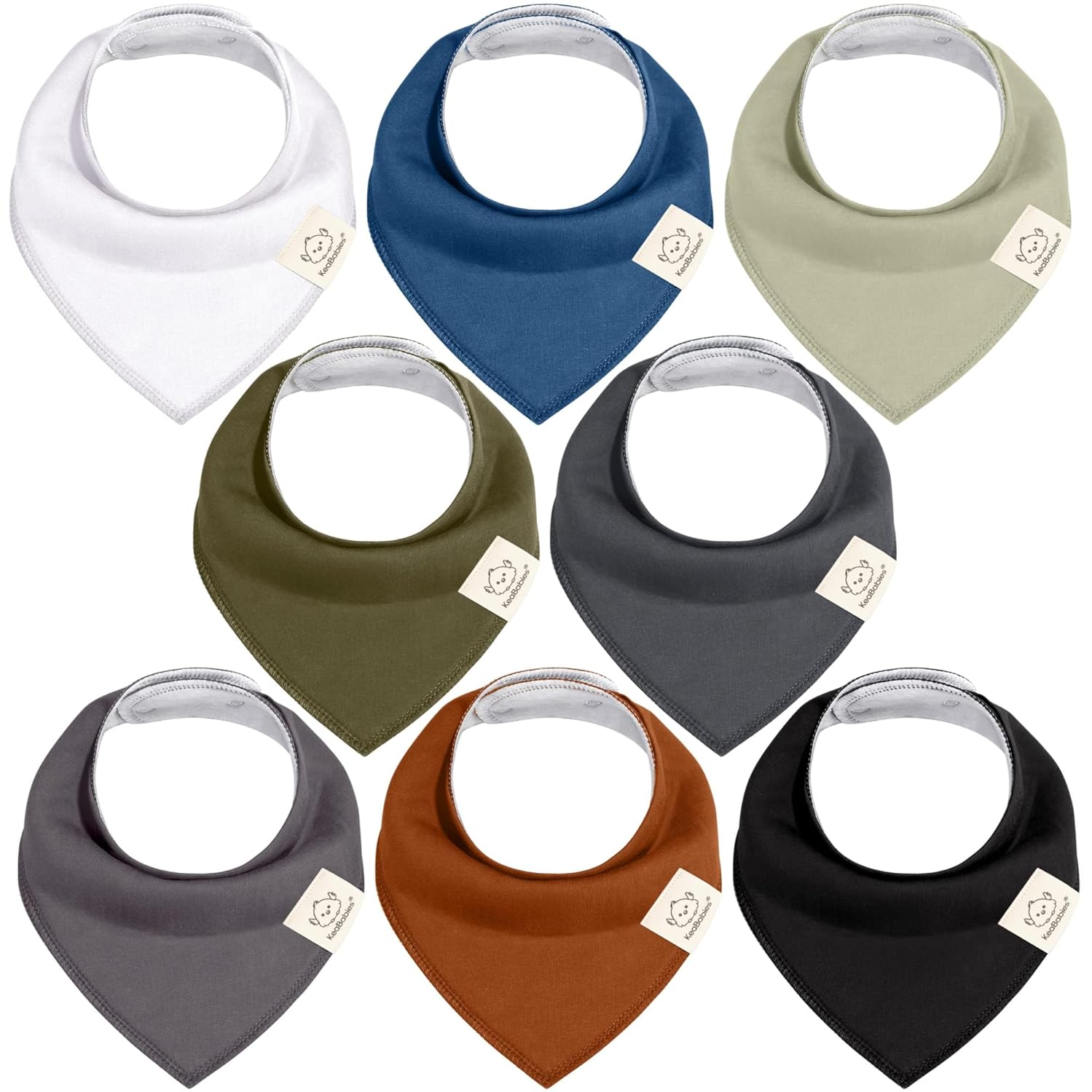 8-Pack Organic Baby Bandana Bibs for Girls - Super...