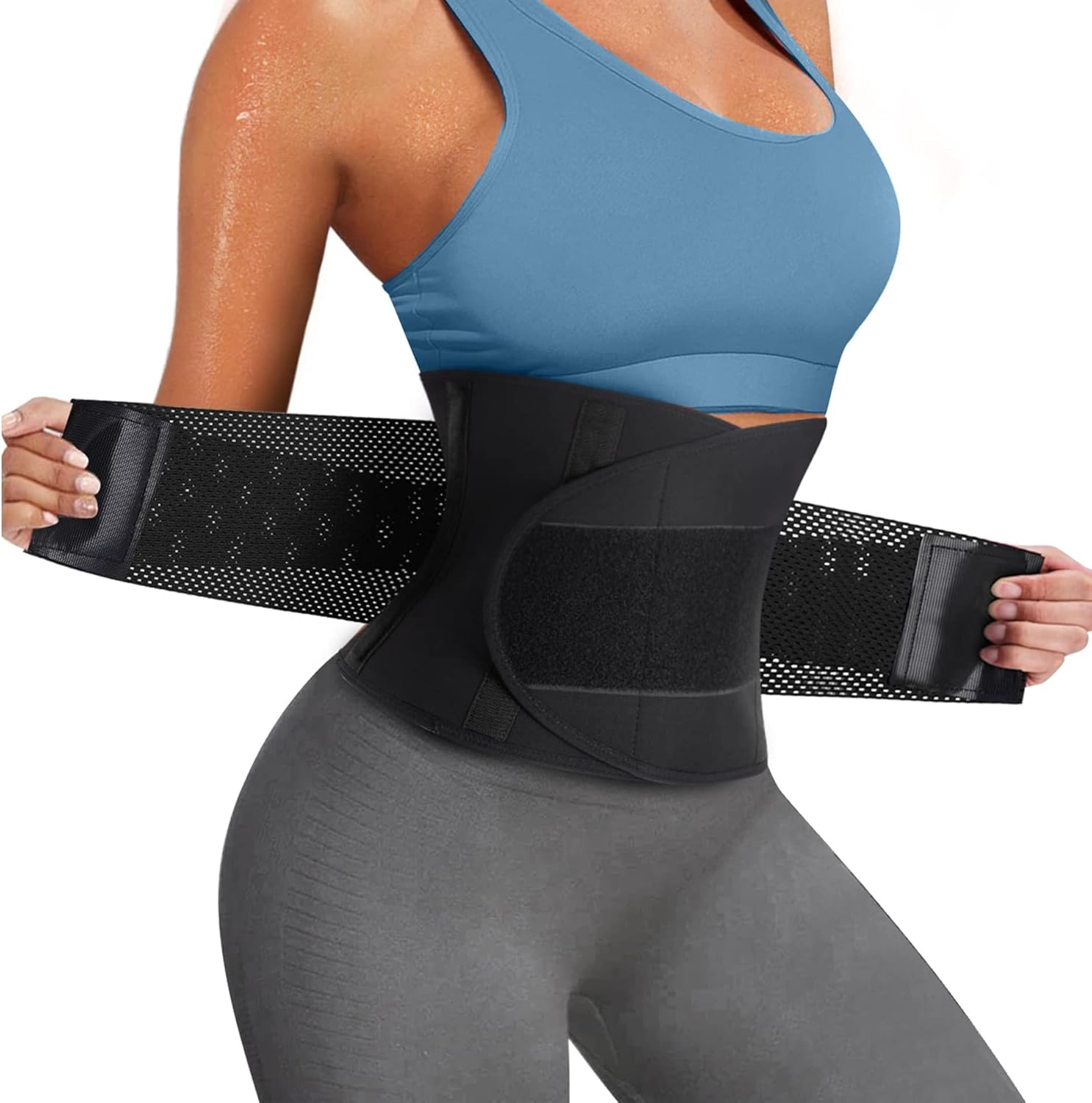 Junlan Womens Waist Trainer Belt Sweat Waist Cincher Trimmer Tummy Control Body...