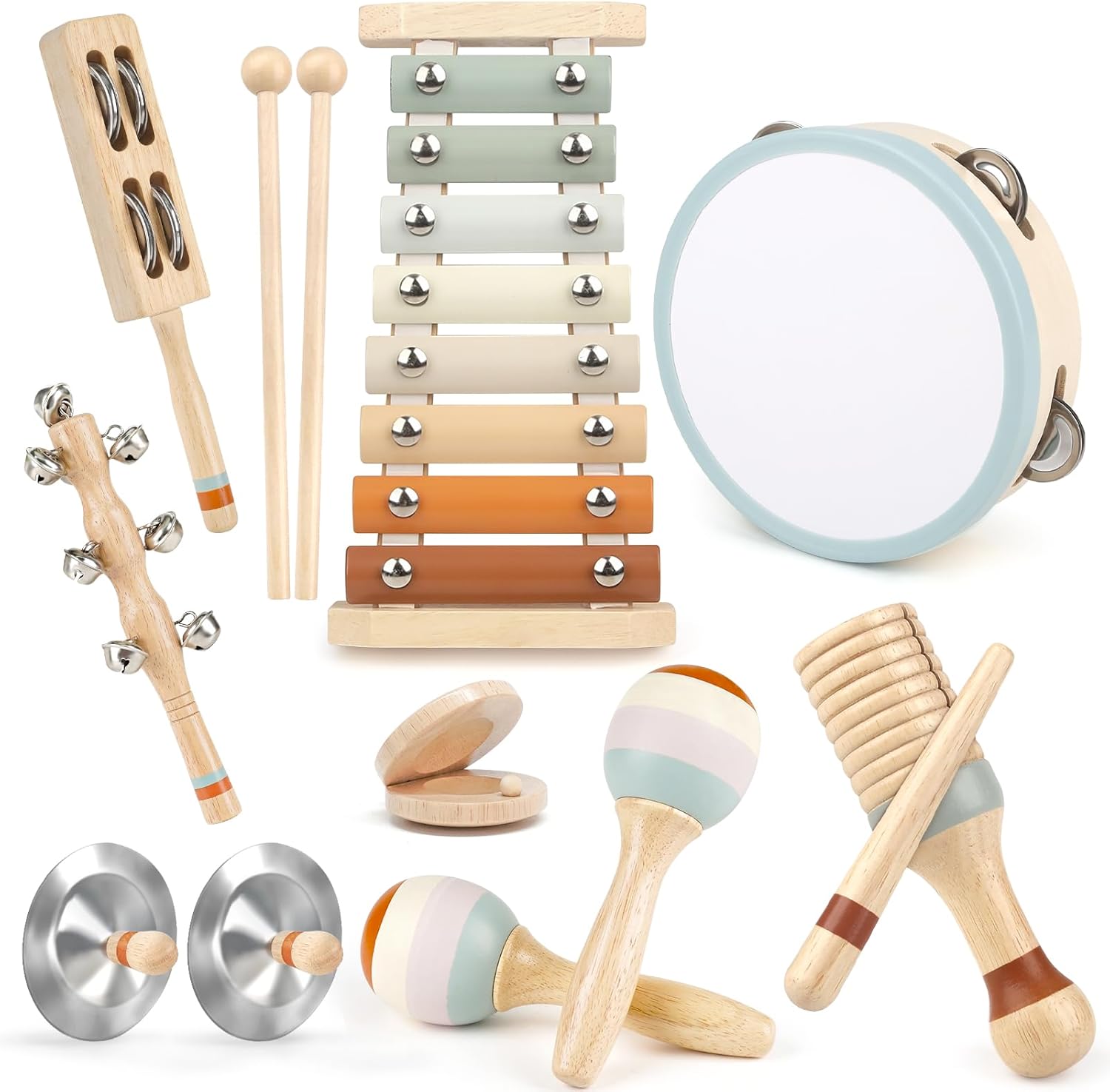 Kids Musical Instruments, Joyreal Baby Musical Instrument Montessori Wooden Toys...