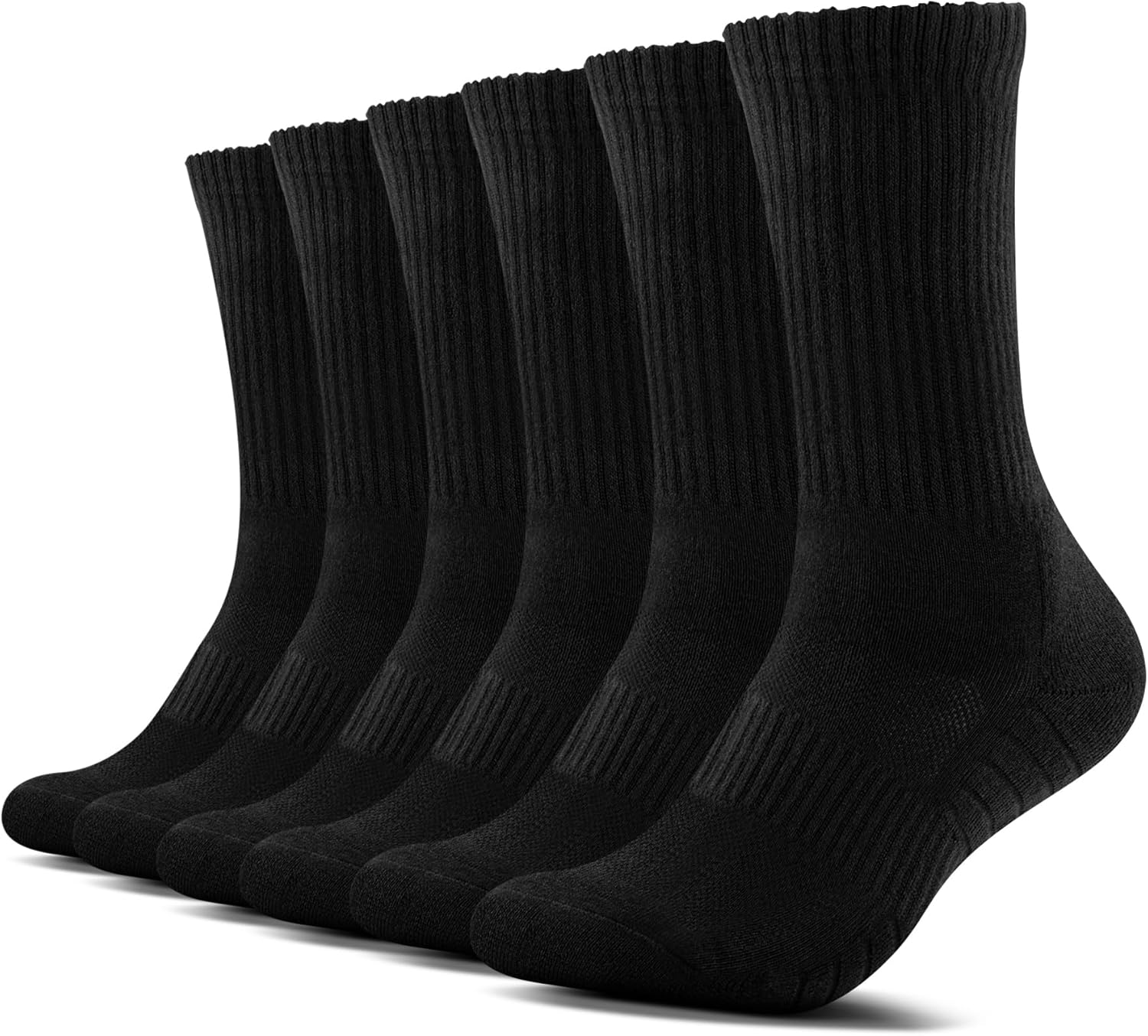TUUHAW 6/12 Pairs Cushioned Sports Socks for Men and Women Athletic Crew Socks C...