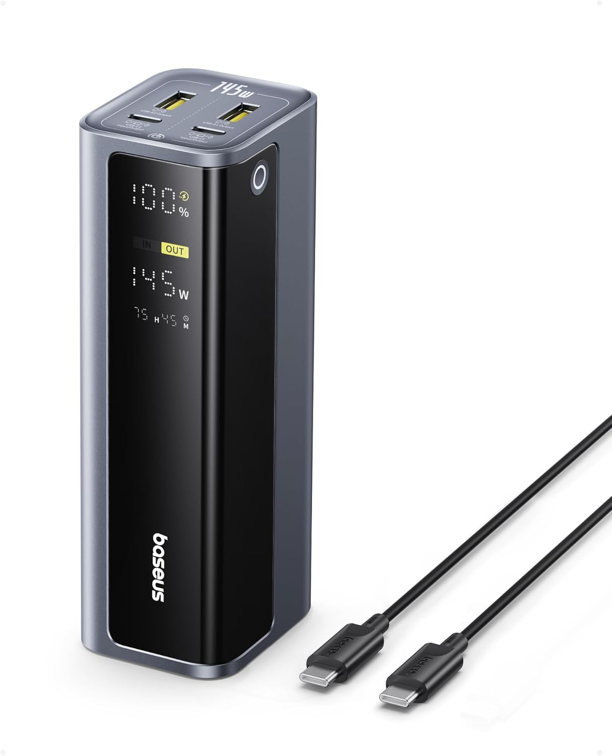 Baseus 145W Power Bank, 20,800mAh 4-Port Laptop Portable Charger (77Wh), PD Fast...