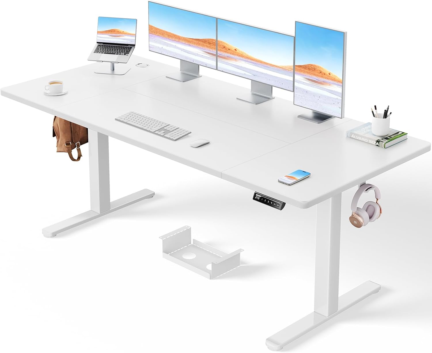 ErGear Electric Standing Desk-160 x 80 cm-100kg Load Capacity Height Adjustable...