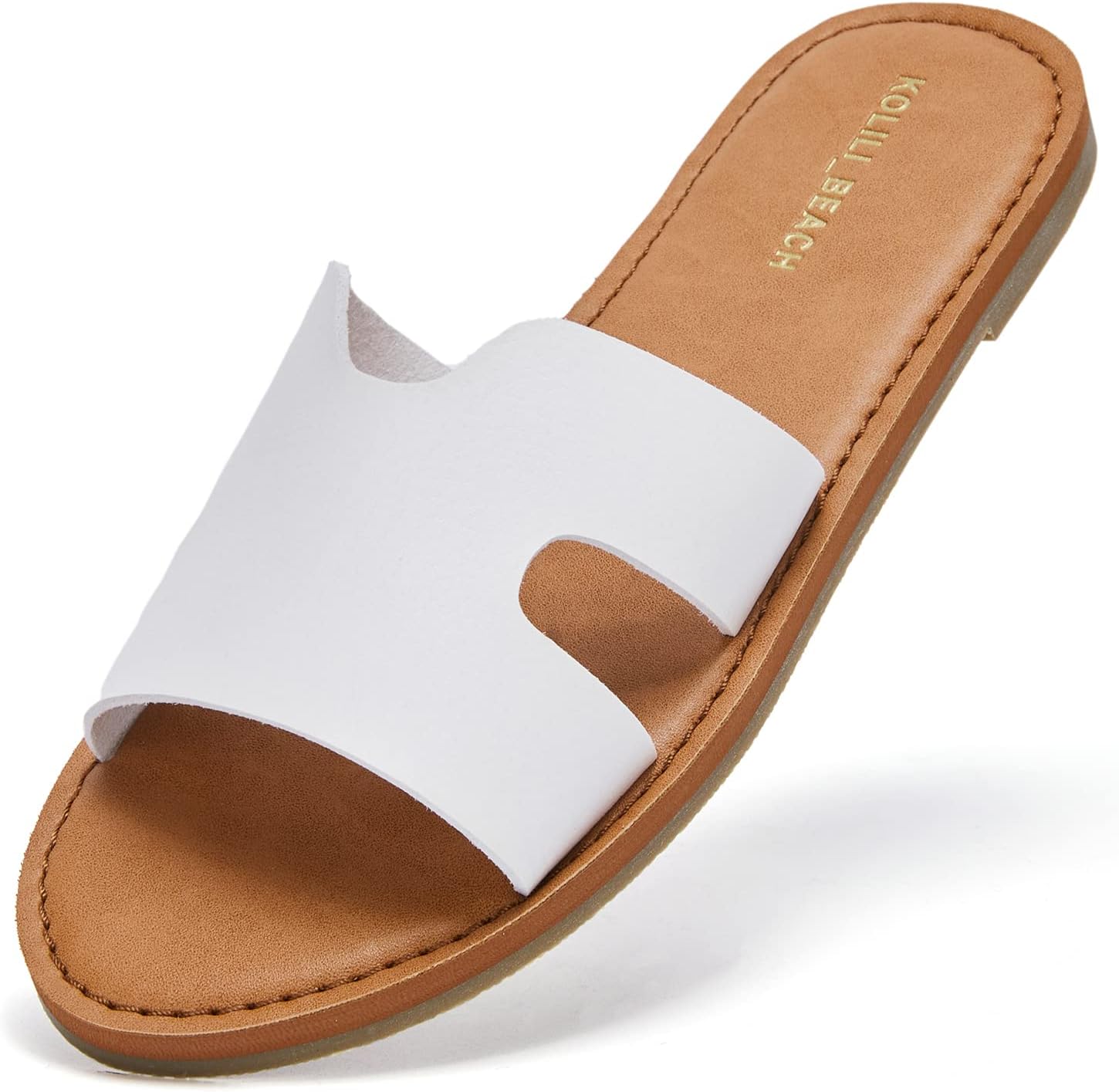 KOLILI Womens Flat Slide Sandals, Summer Fashion Sandals, Comfy Style | Warm-wea...