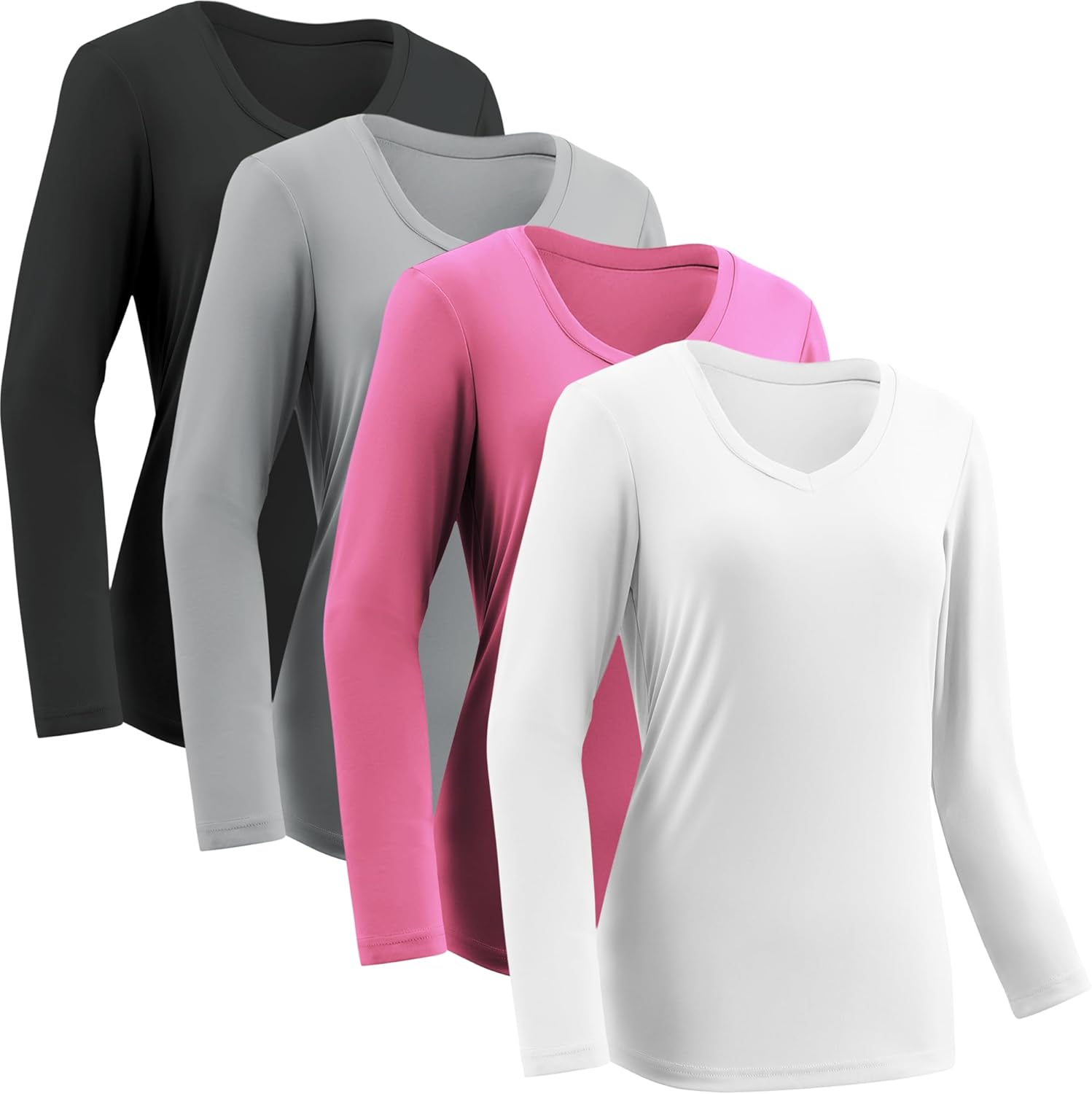 Moisture Wicking Shirts for Women Quick Dry Athletic Running Long Sleeve T Shirt...