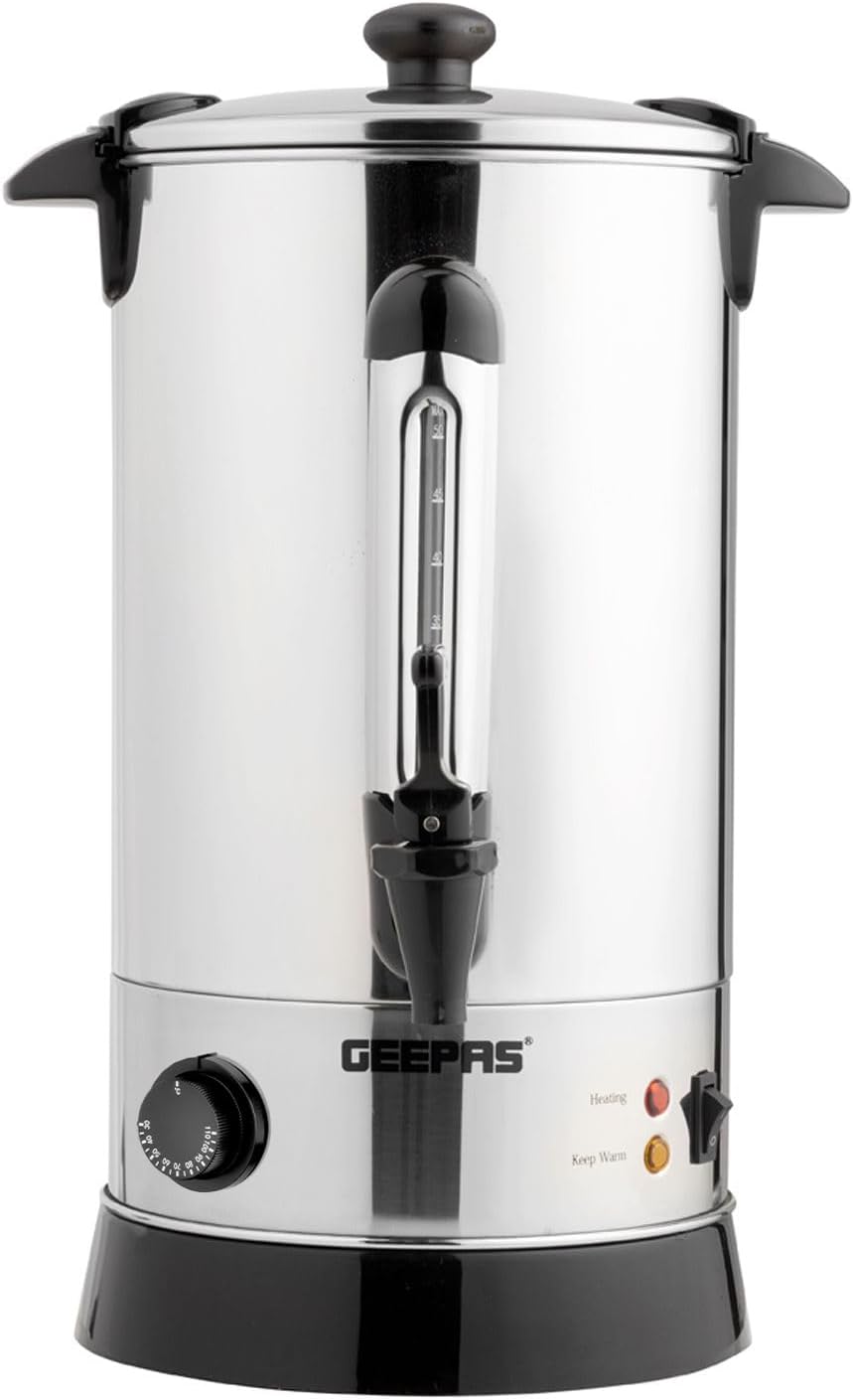 Geepas 10L Electric Catering Urn, 1650W Instant Hot Water Boiler Dispenser - Tea...