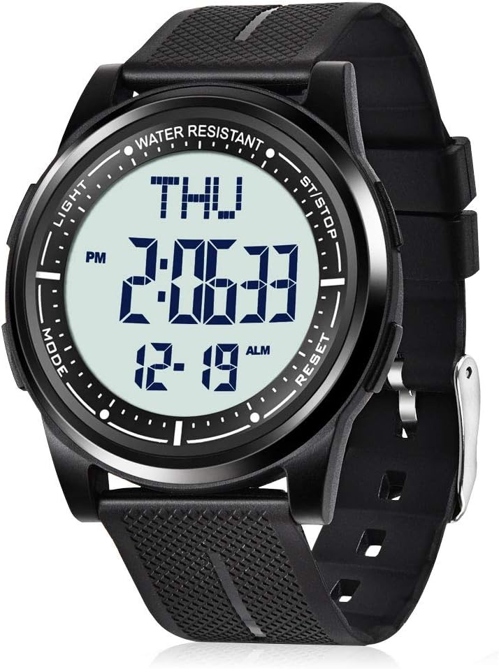 WIFORT Mens Watches Waterproof for Sports Digital Watch for Men Ultra-Thin & Wid...