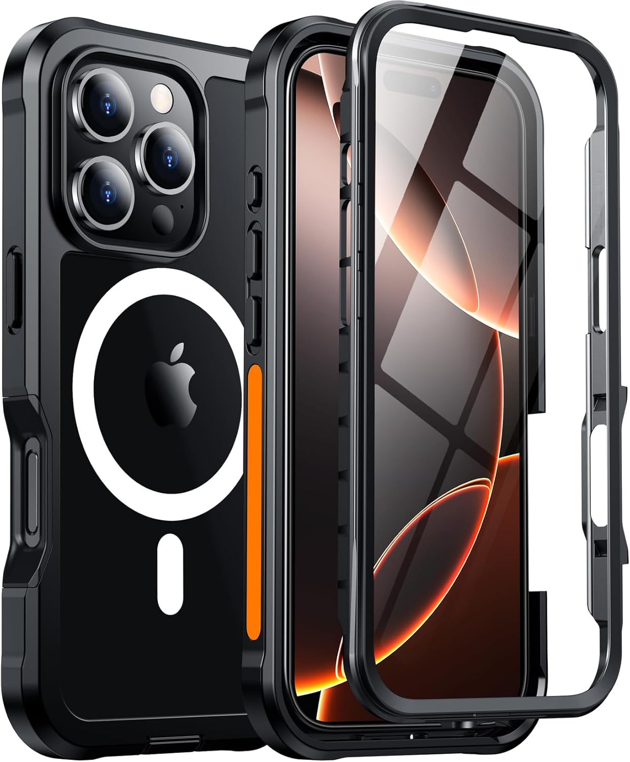 Red2Fire Designed for iPhone 16 Pro Max Case,[Built-in 9H Tempered Glass Screen...