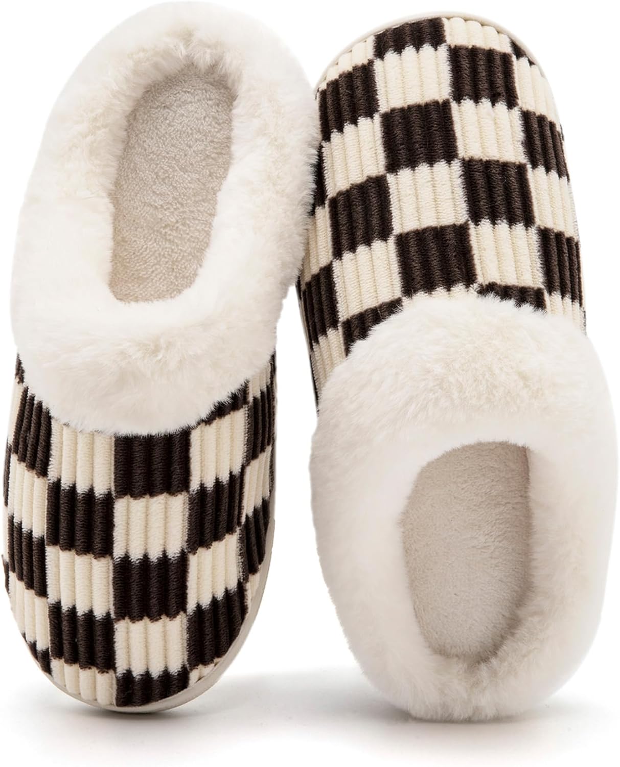 Guyarns House Slippers for Women,Fuzzy Mens Slippers,Casual House Shoes Memory F...
