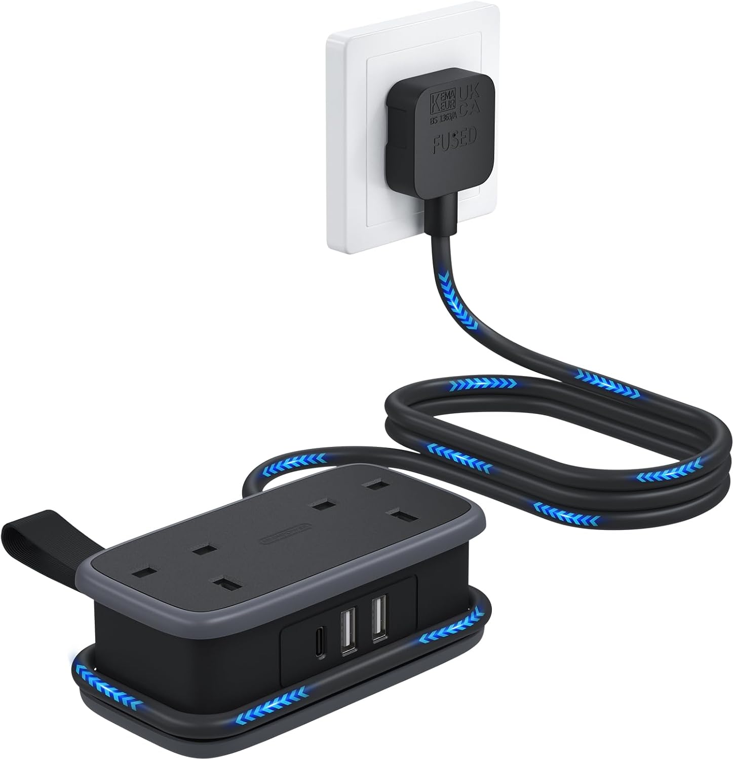 NTONPOWER Travel Extension Lead, Extension Lead wi...