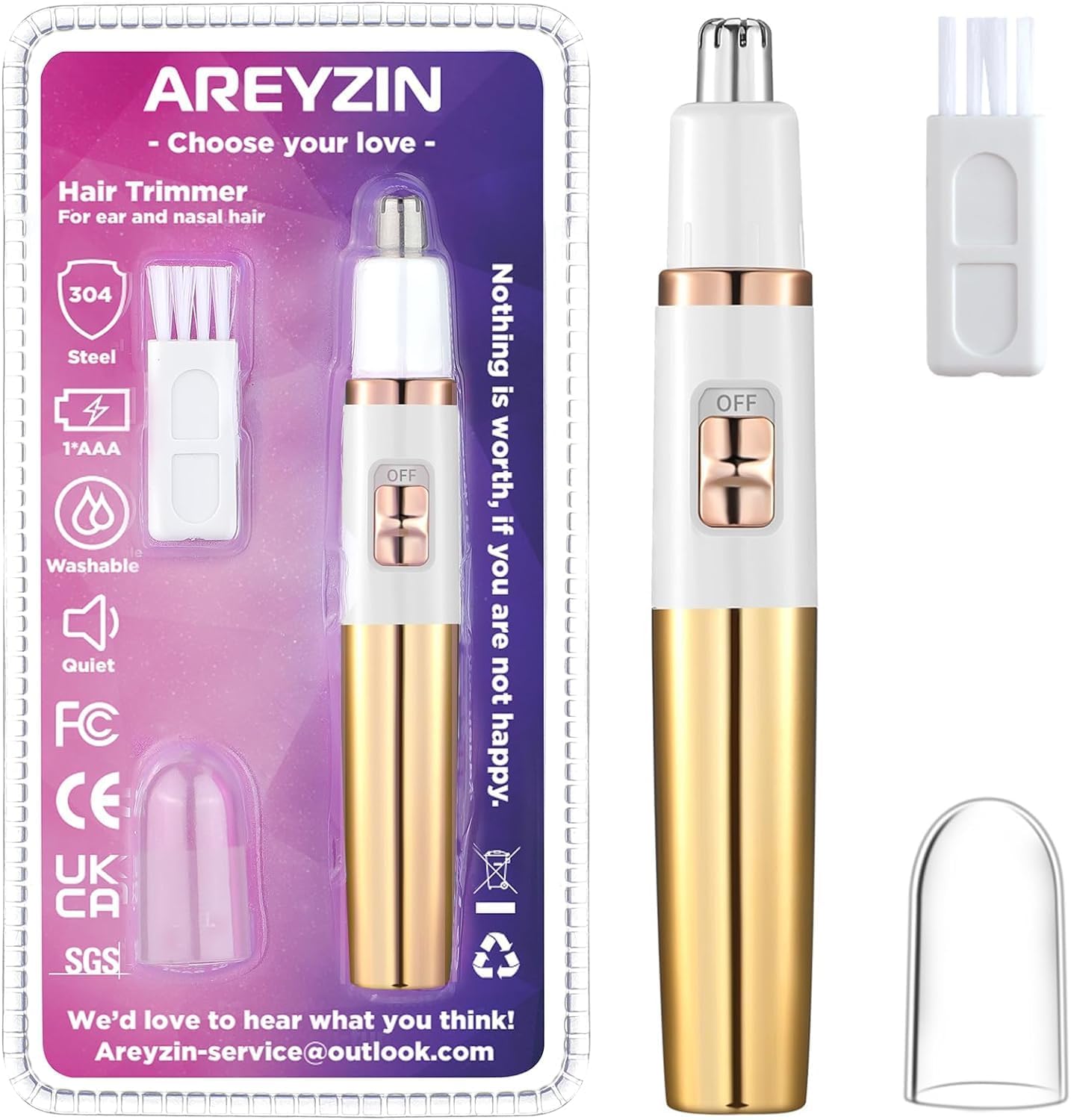 Ear and Nose Hair Trimmer for Women Nose Hair Clipper Professional Painless Nose...