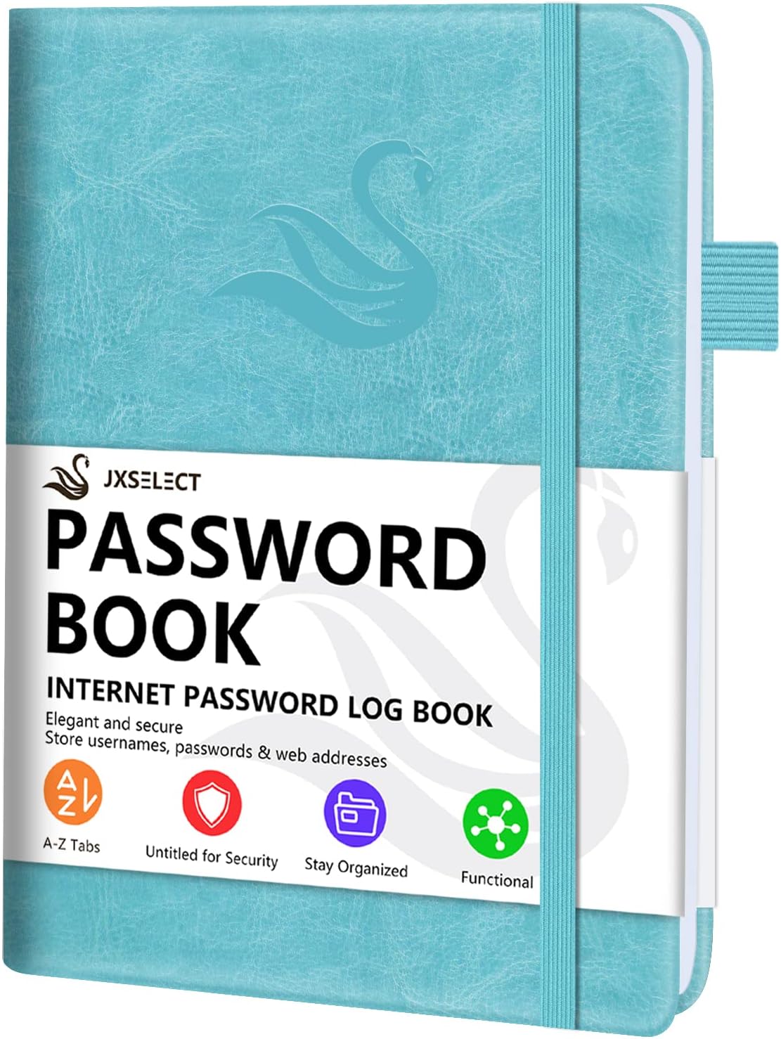 Elegant Password Book with Alphabetical Tabs - Hardcover Password Book for Inter...