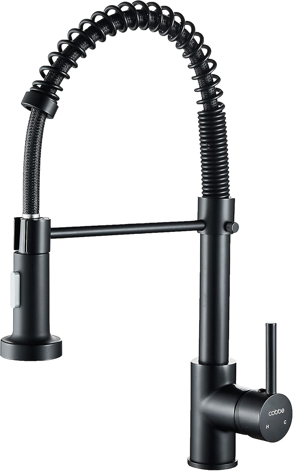 Cobbe Kitchen Sink Mixer Tap, Spring Kitchen Taps with Pull Down Sprayer, Commer...