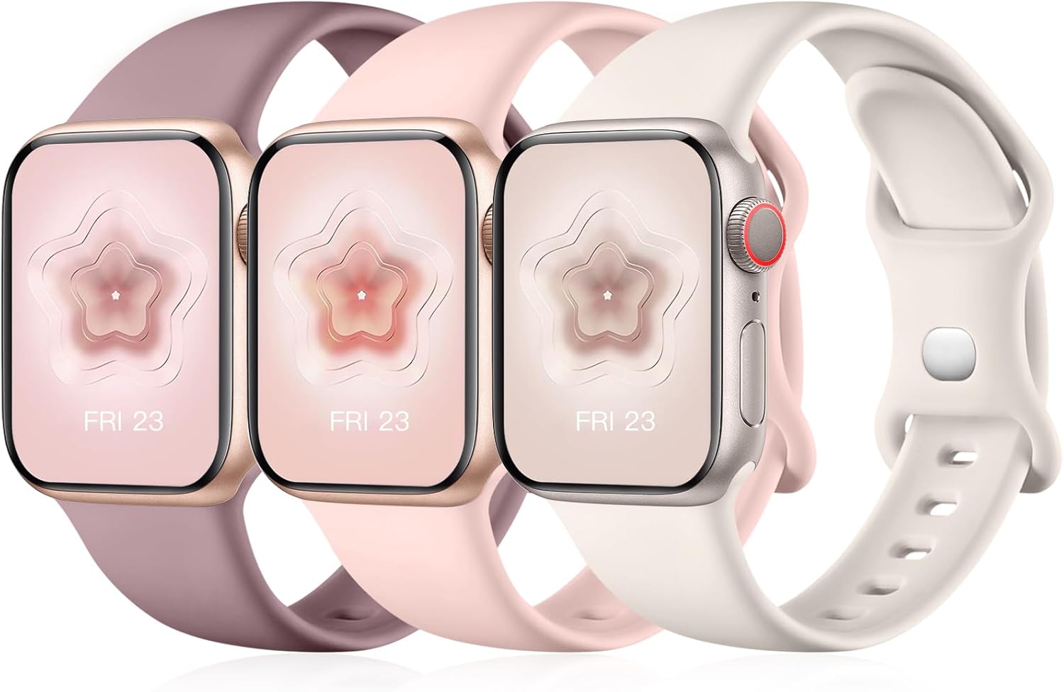 Maledan 3 Pack Straps Compatible with Apple Watch...