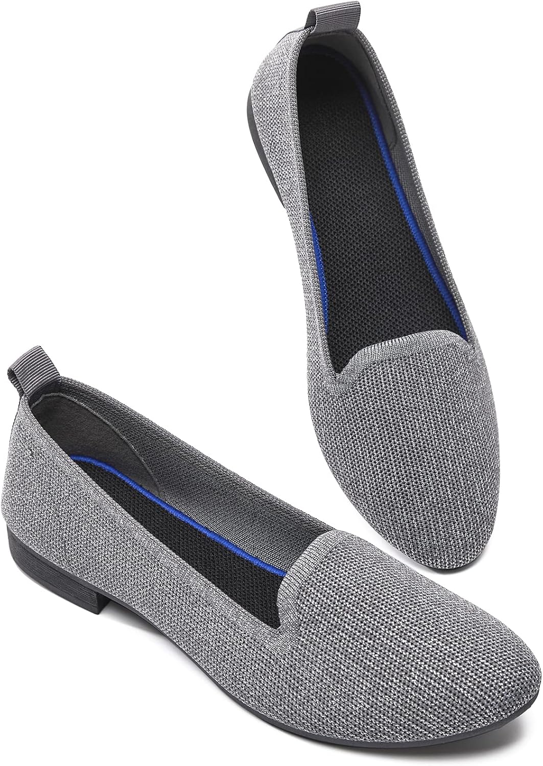 BABUDOG Women's Sparkly Flats Shoes Shiny Mesh Loafers Shoes Soft Memory Foam Fl...