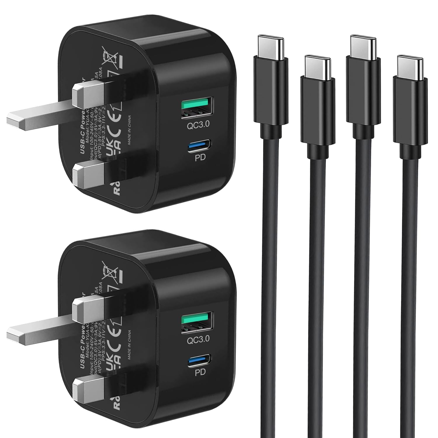 Samsung Charger Cable Fast Charge and Plug 2 Pack 25W Super Fast Charging for Ga...