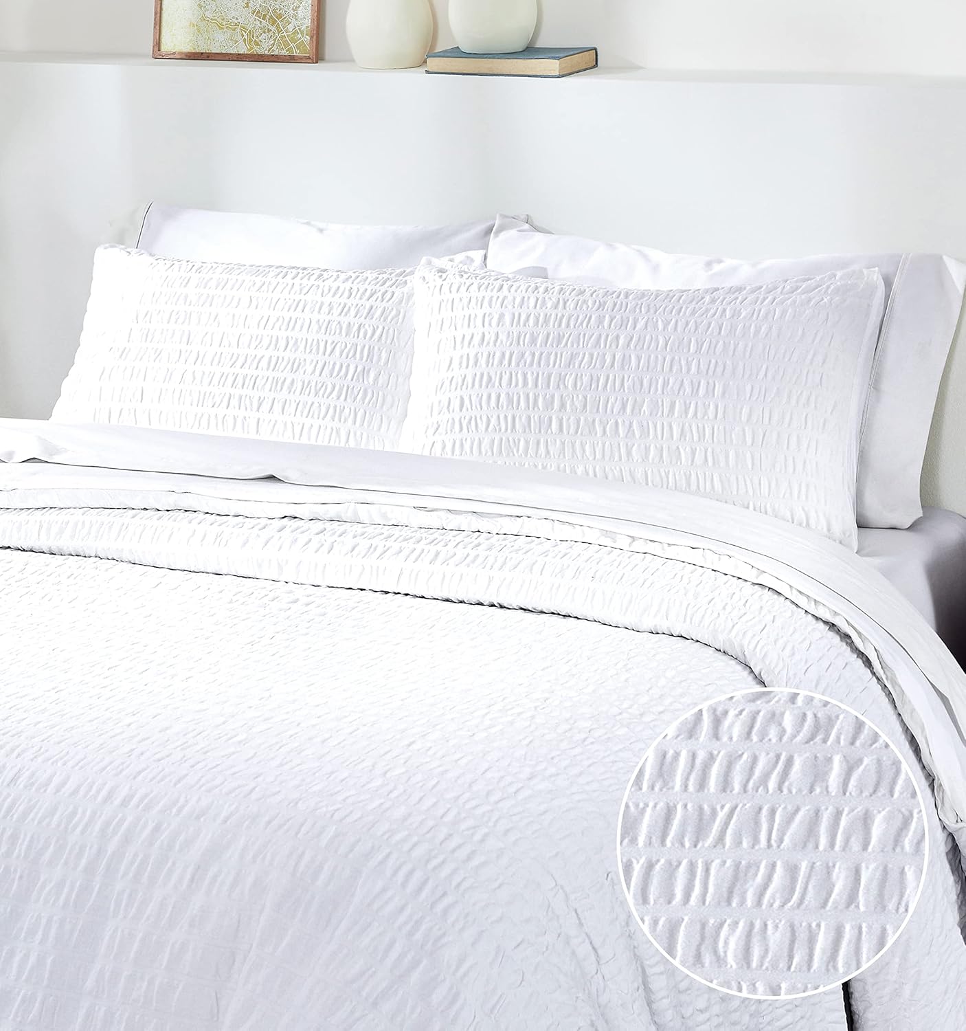 California Design Den Queen Size Duvet Cover Set, 100% Cotton 3 Pc Cover & Sham...