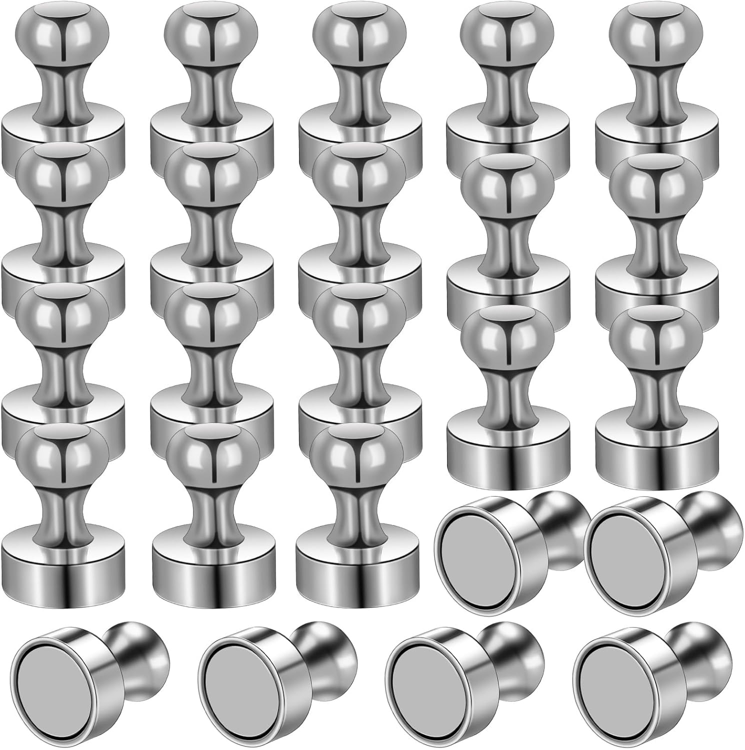 MIN CI 24 Packs Neodymium Magnets Fridge Magnets Magnetic Push Pins, 12 x 16 mm...