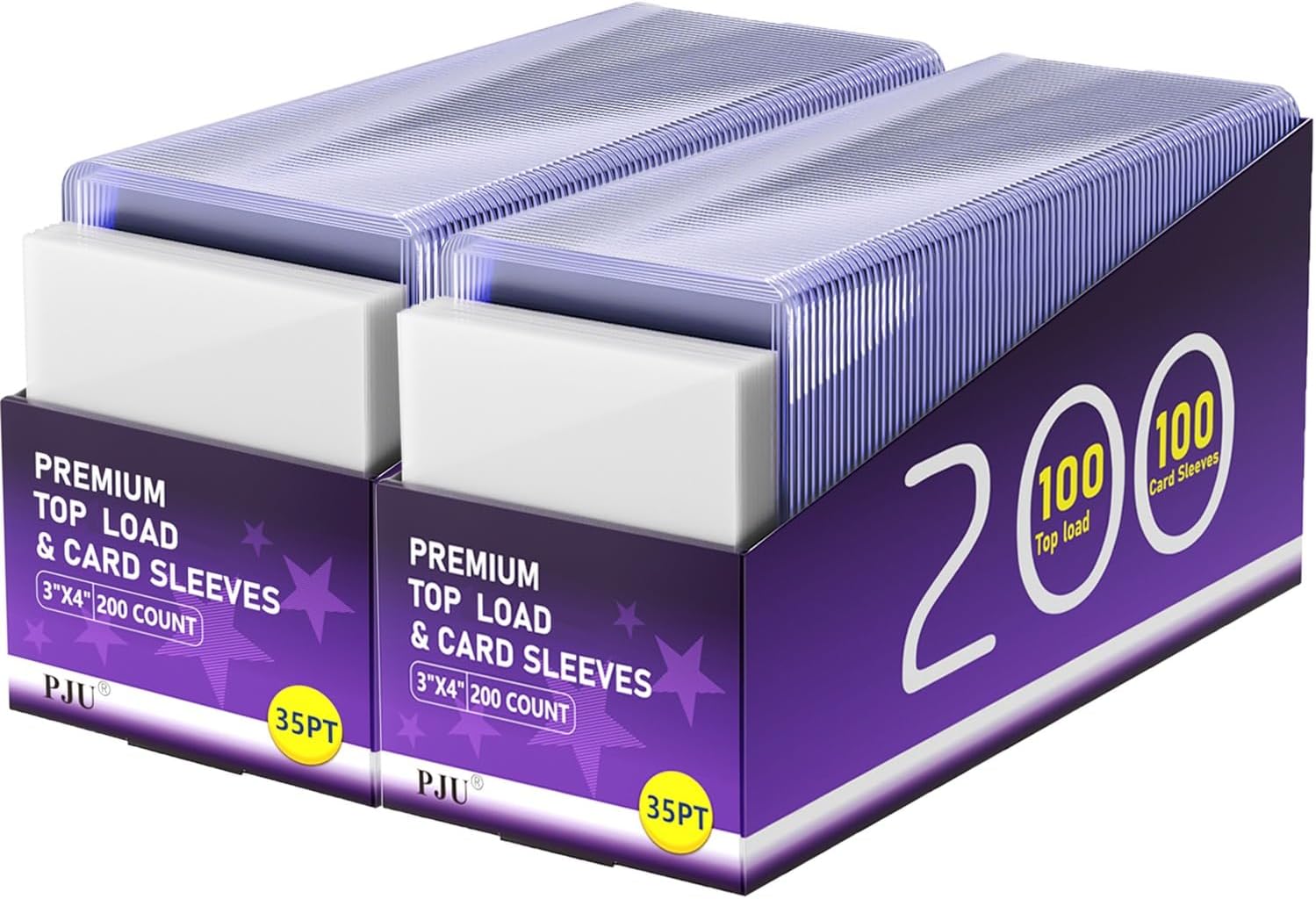 400 Card Sleeves Top Loads for Cards, Toploads for Cards, Baseball Card Sleeves...