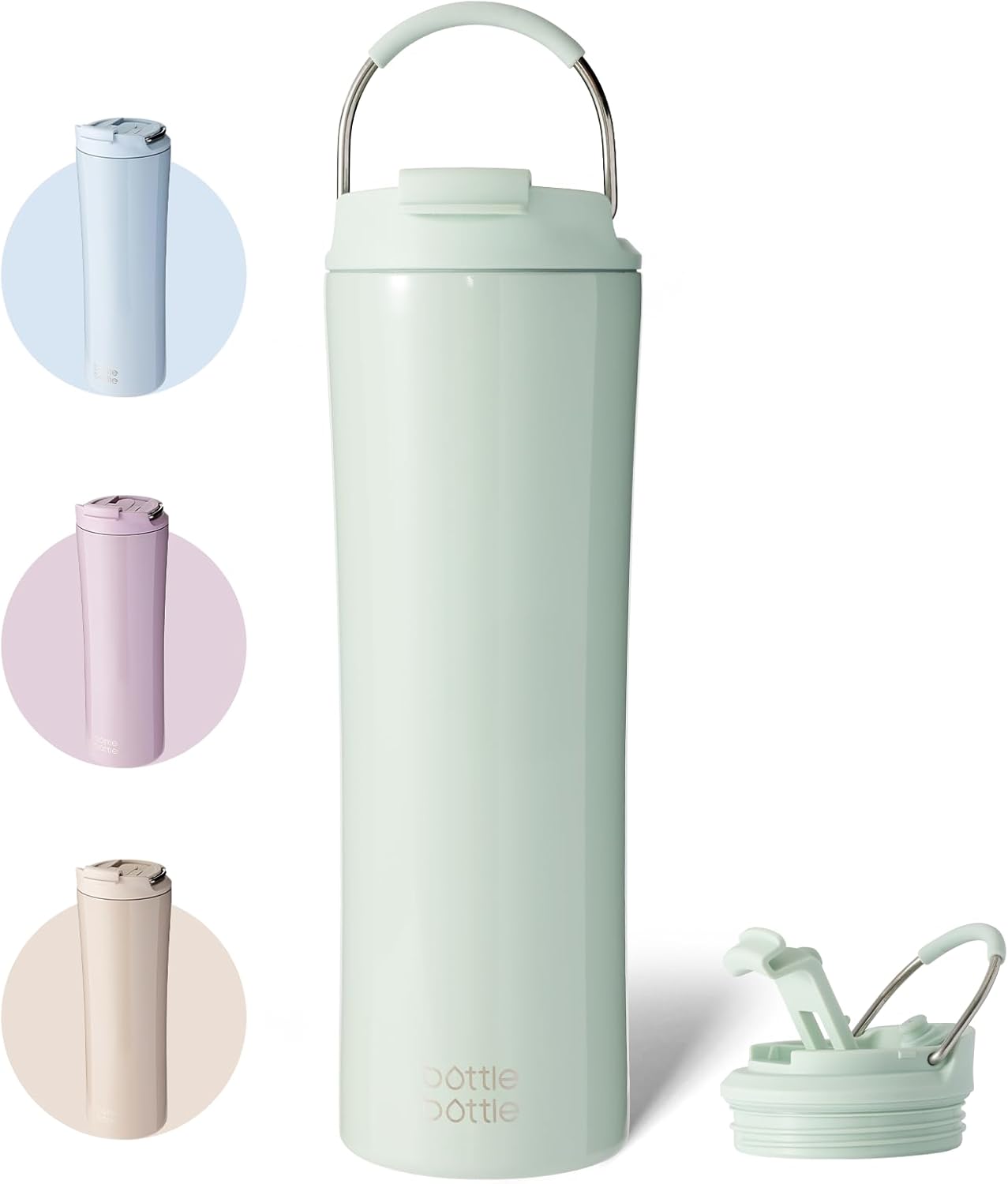 BOTTLE BOTTLE Insulated Water Bottle Coffee Tumblers with Dual-use Lid and Straw...
