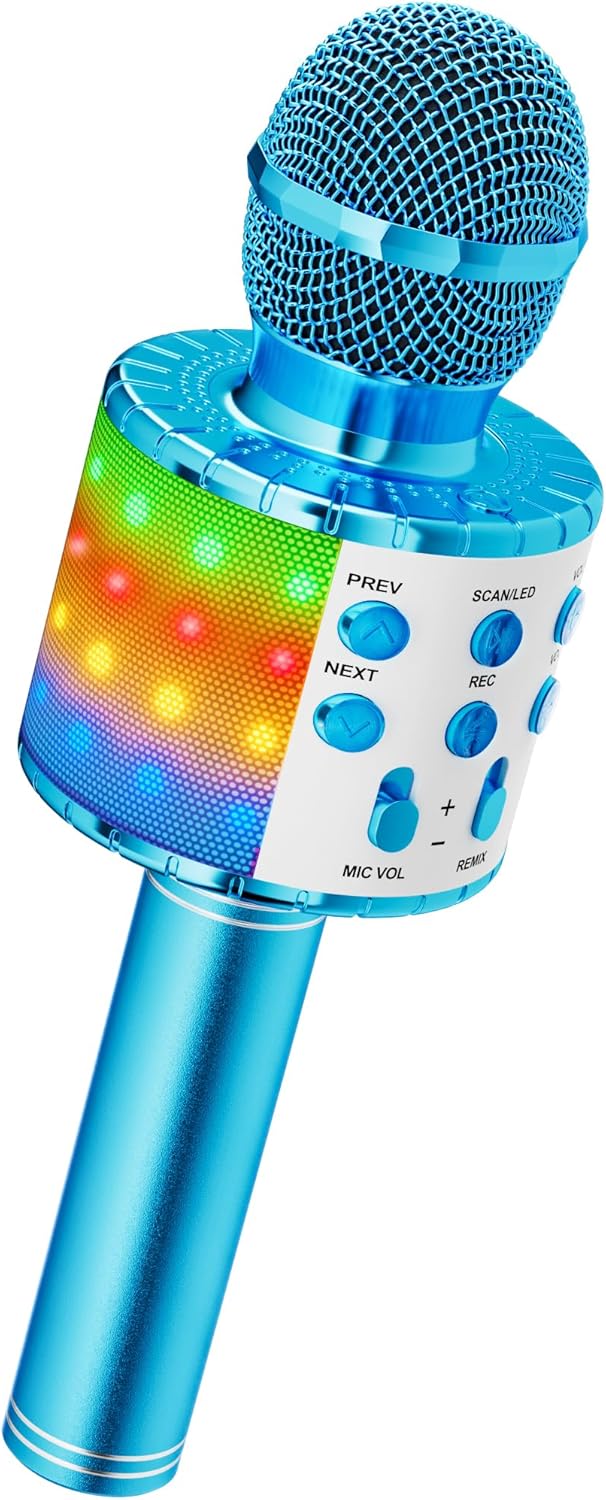 Ankuka Karaoke Wireless Microphone, 4 in 1 Handheld Bluetooth Microphones Speake...