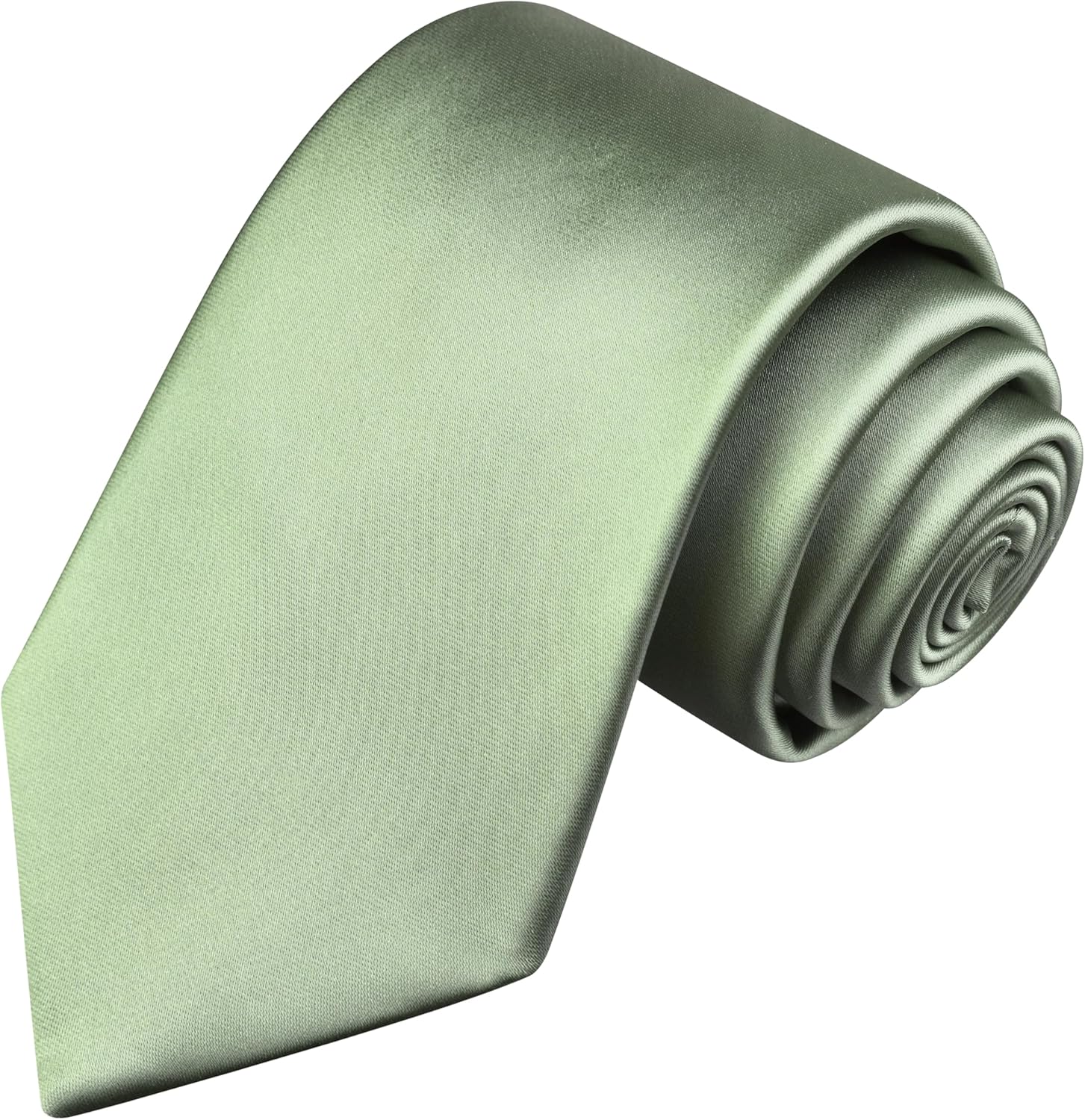 Branduce 3.15"（8cm） Mens Solid Satin Tie Pure Color Necktie for Business and W...