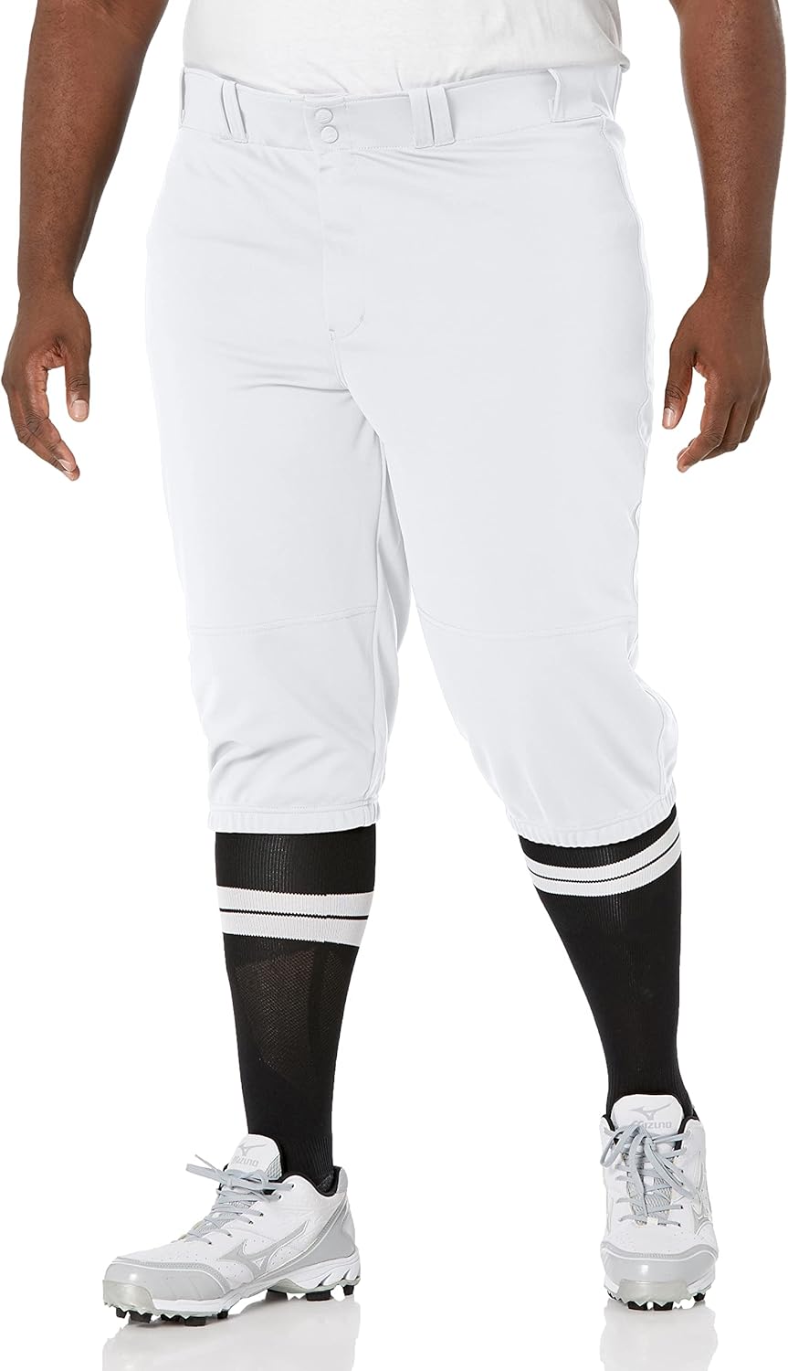 Champro Men's Triple Crown Baseball Pant Knickers with Braid Medium White Solid