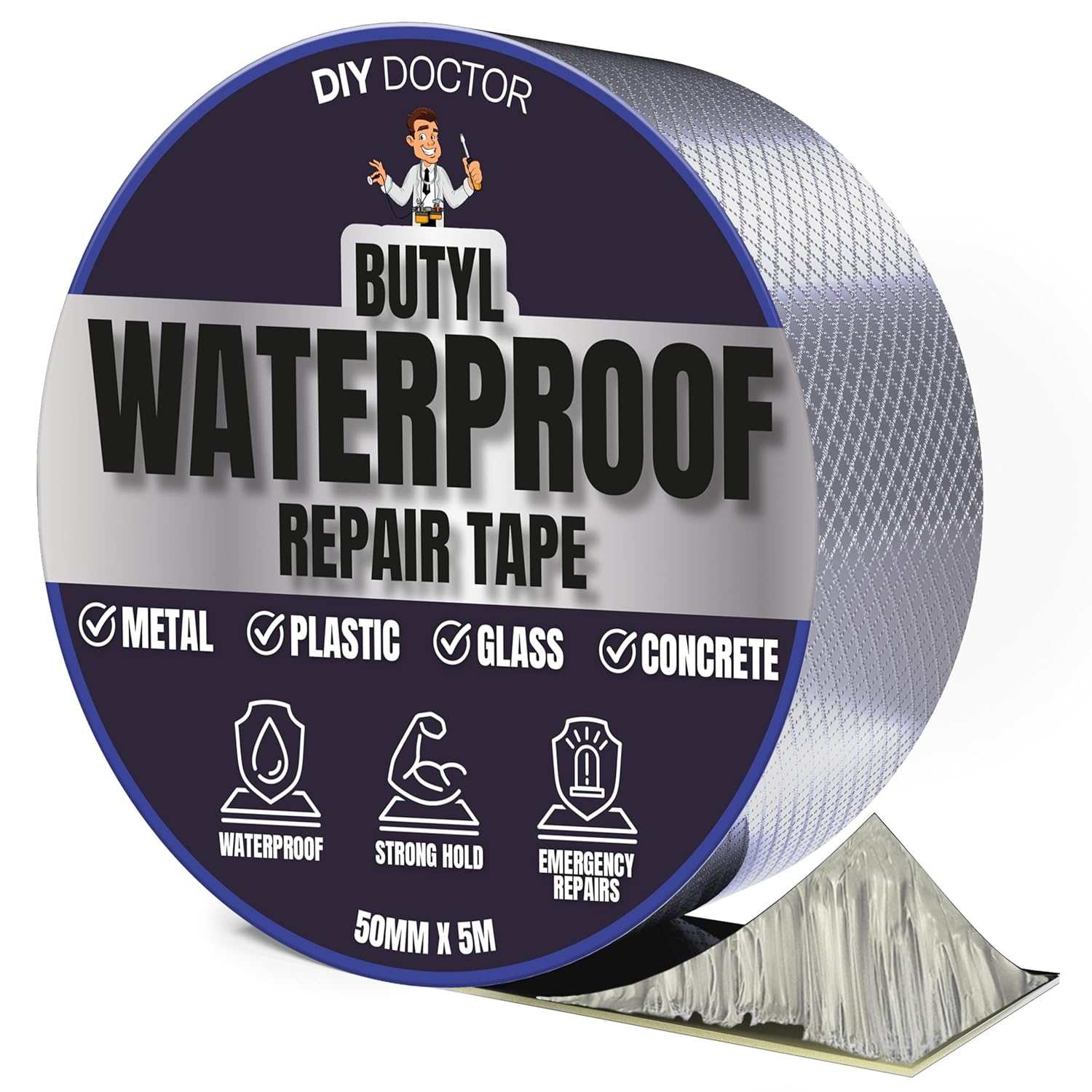 DIY Doctor Waterproof Tape for Leaks - Butyl Roof Sealant Tape - Outdoor Waterpr...
