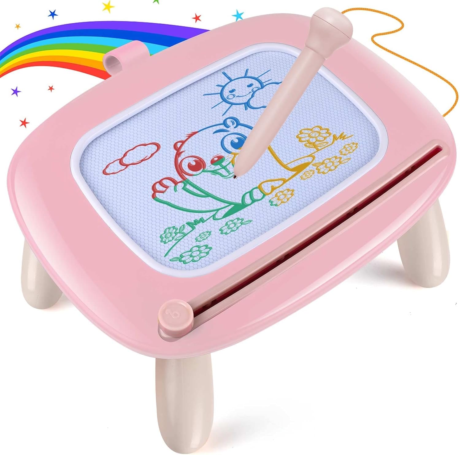 Smasiagon Magnetic Drawing Board, Toys for 1 2 3 Year Old Girls, Drawing Pad Tra...