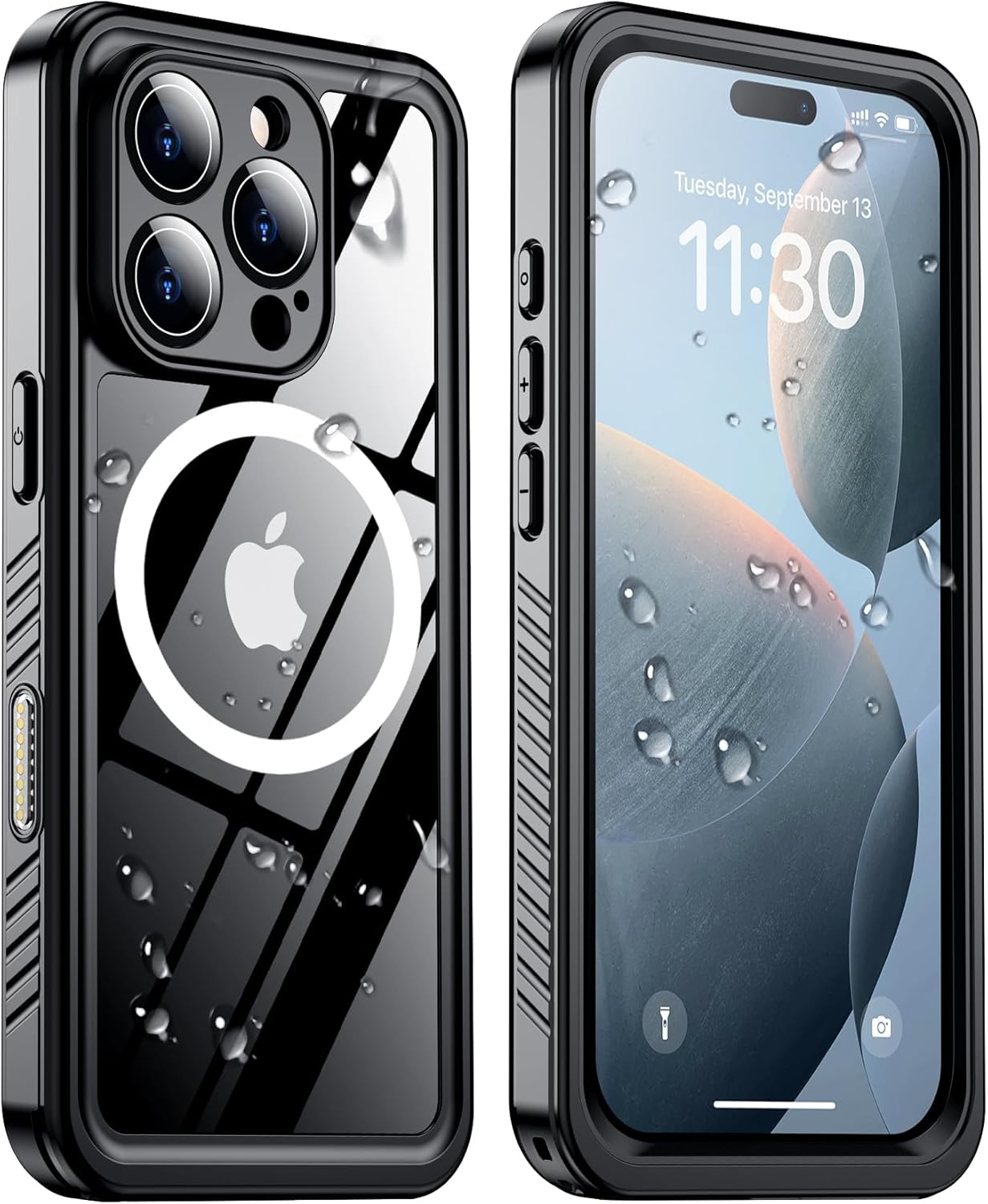 Temdan Magnetic for iPhone 16 Pro Case Waterproof,Built-in Screen Protector[IP68...